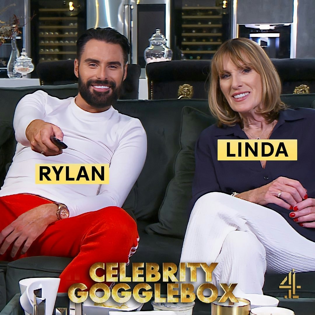 Rylan Clark and Linda Clark on celebrity Gogglebox