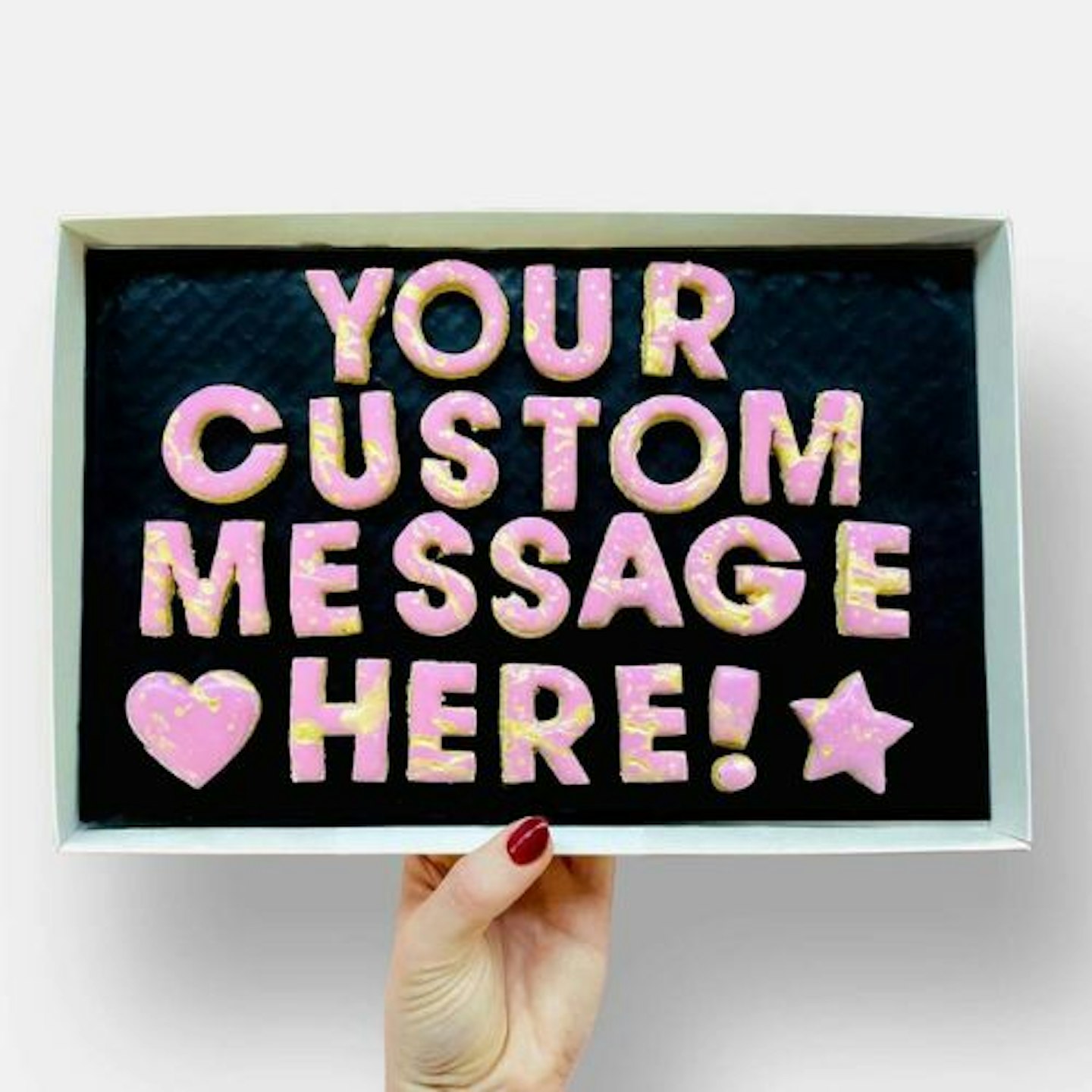 Baked By Steph Personalised Custom Cookie Message Box