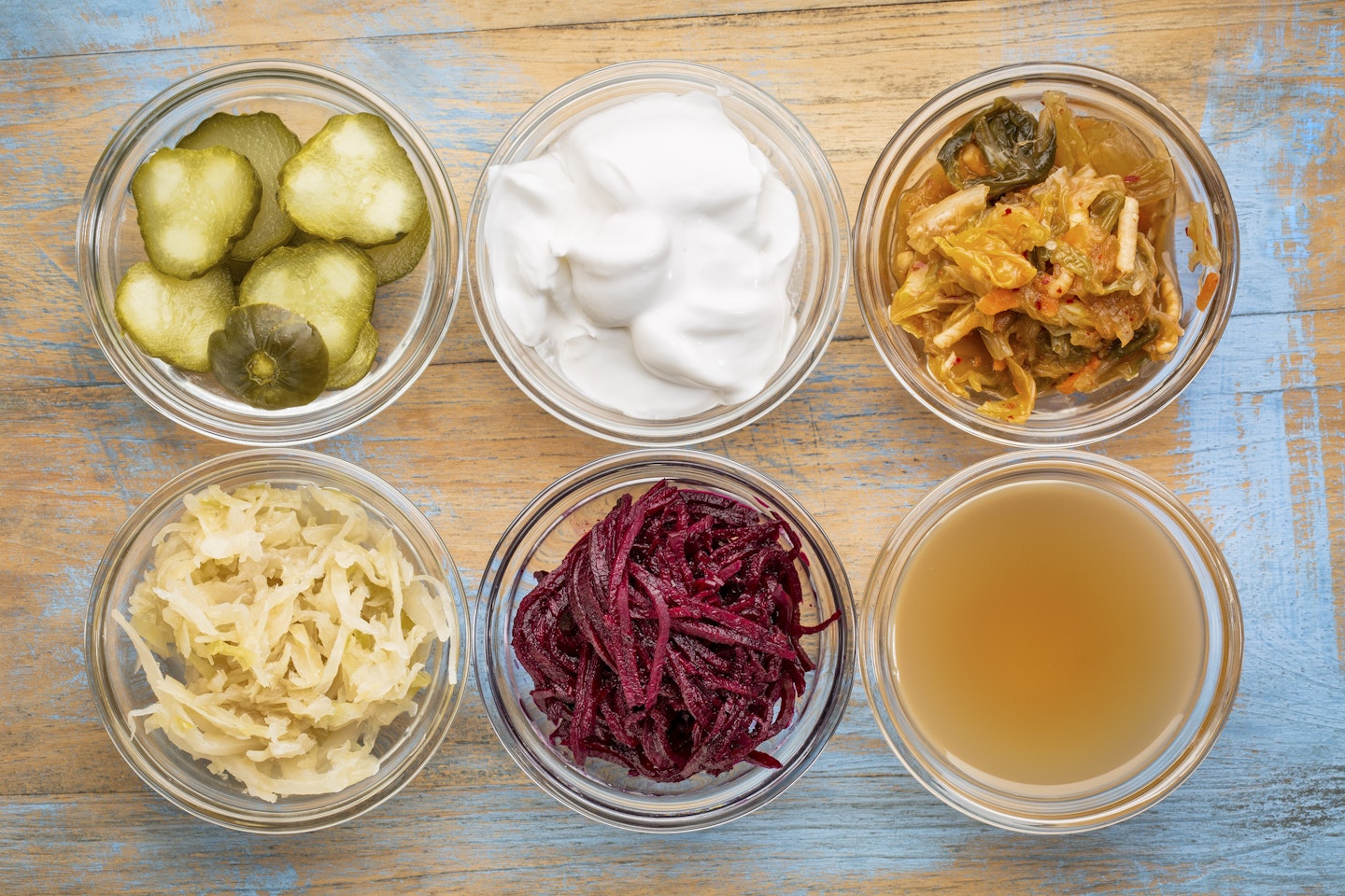 Bowls of fermented foods