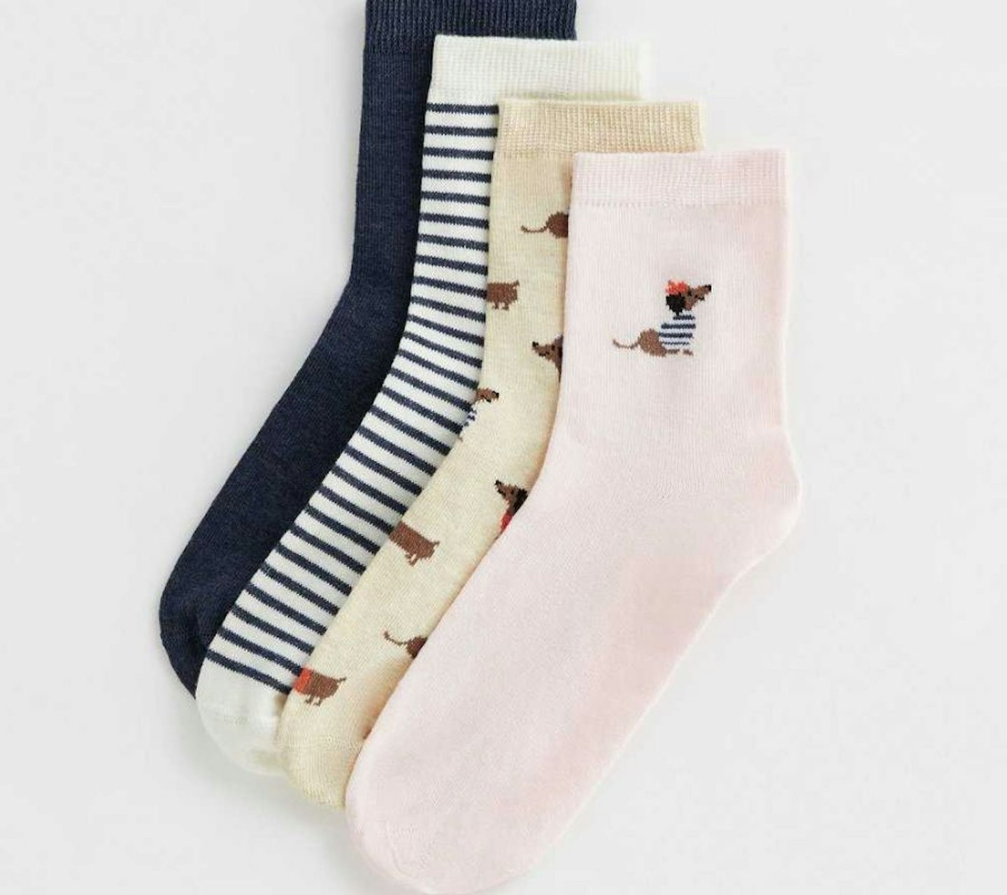 New Look 4 Pack Multicoloured Sausage Dog Socks