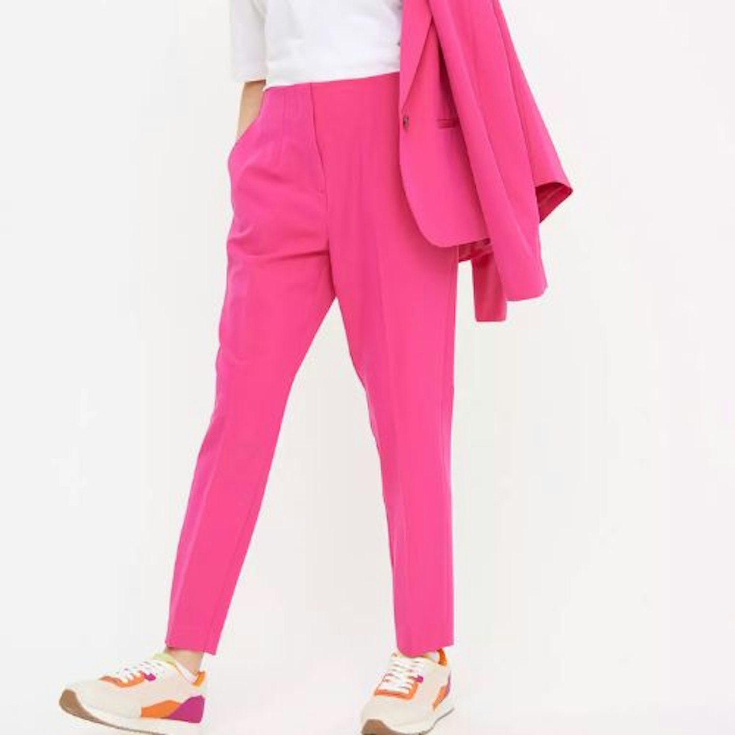 Pink Tapered Coord Trousers