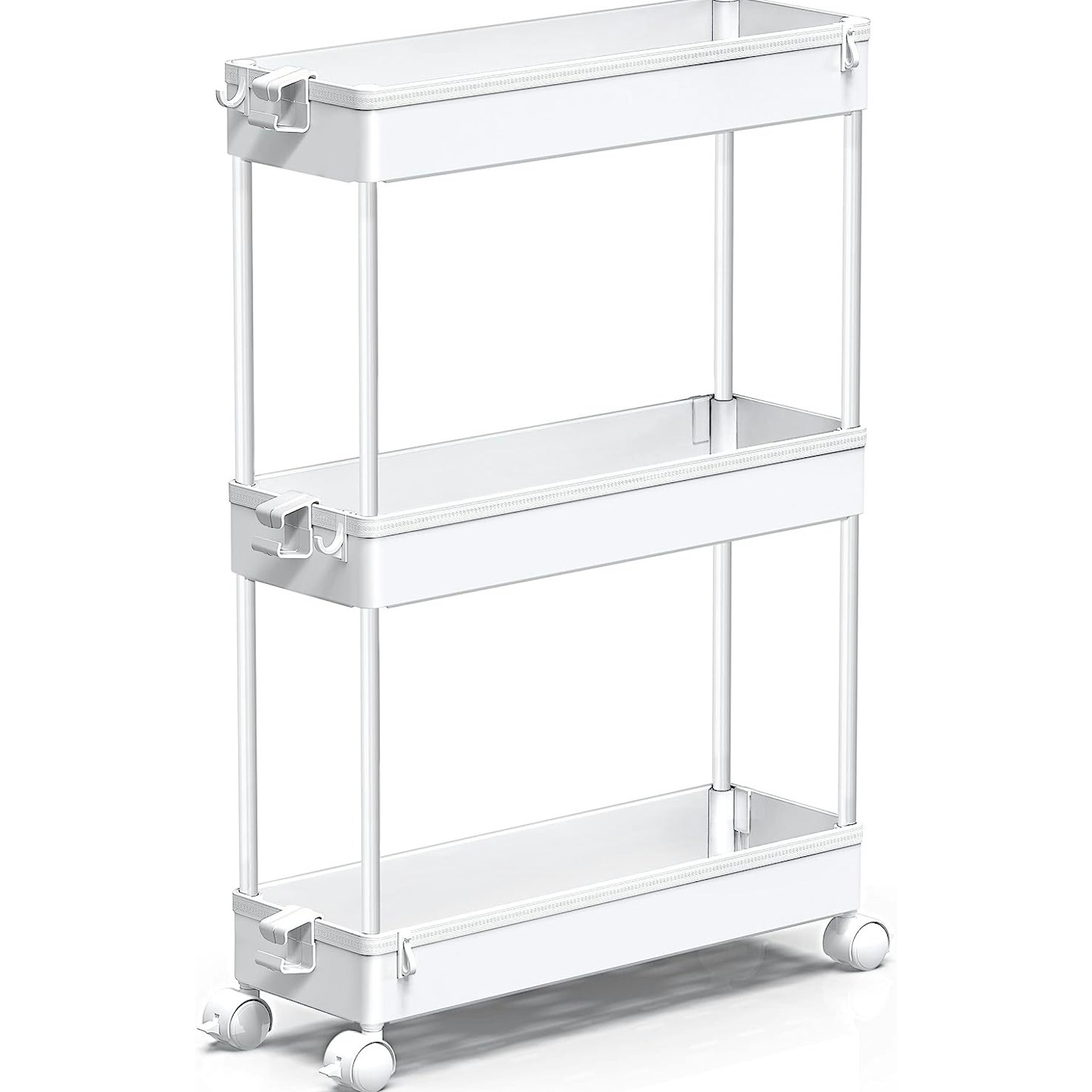 Slimline 3-tier storage trolley