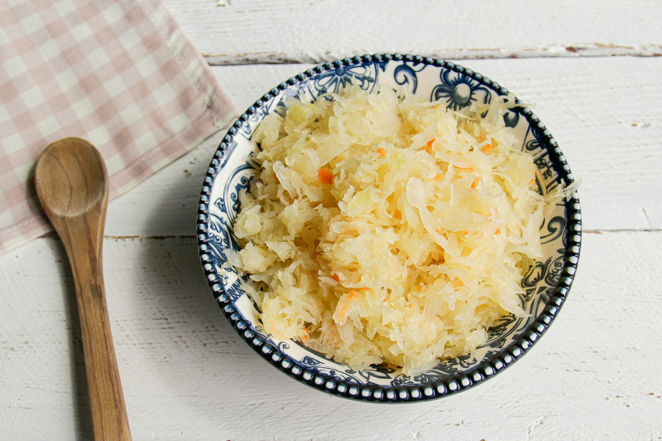 A plate of sauerkraut