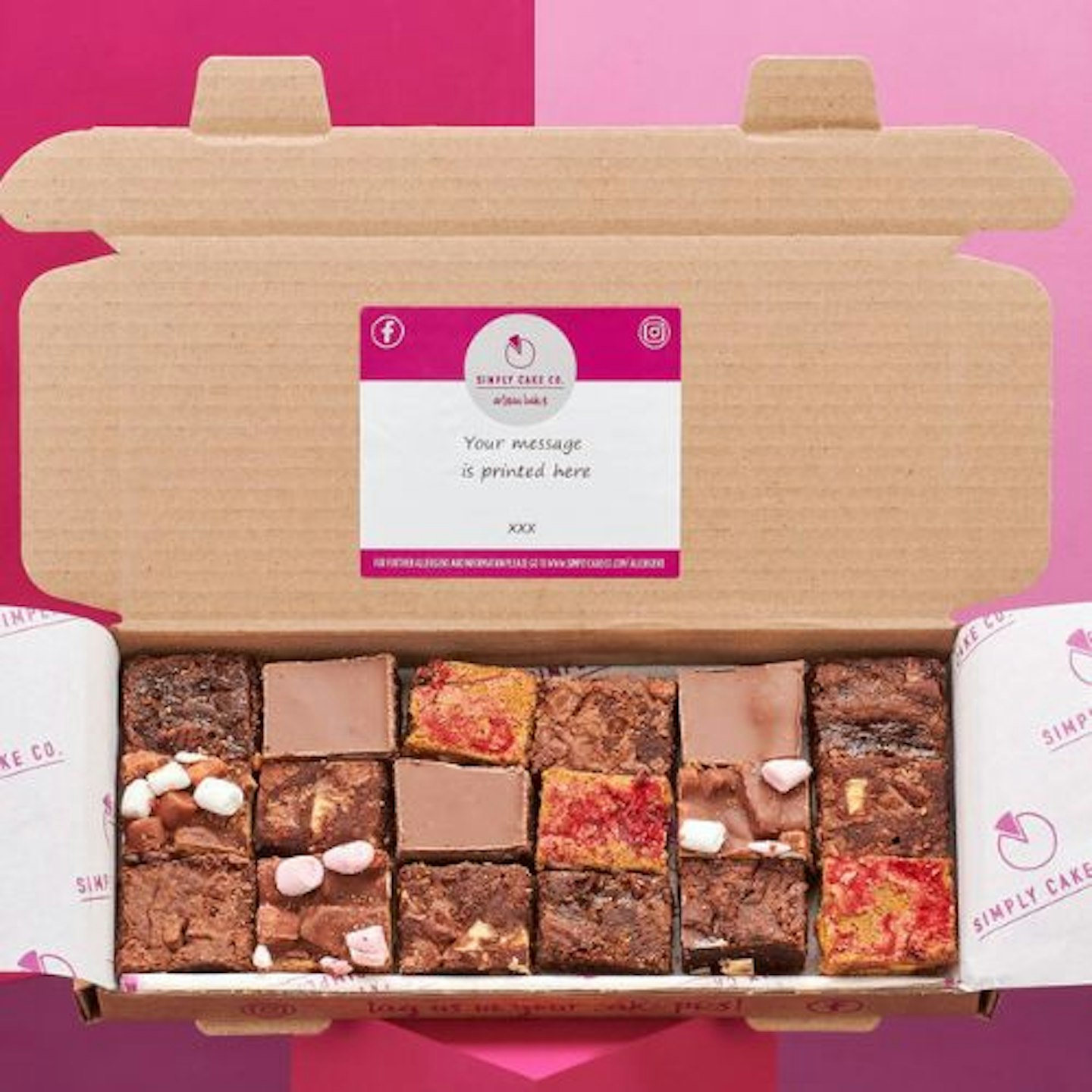 Simply Cake Co. Brownies And Bakes Sharing Bites Box