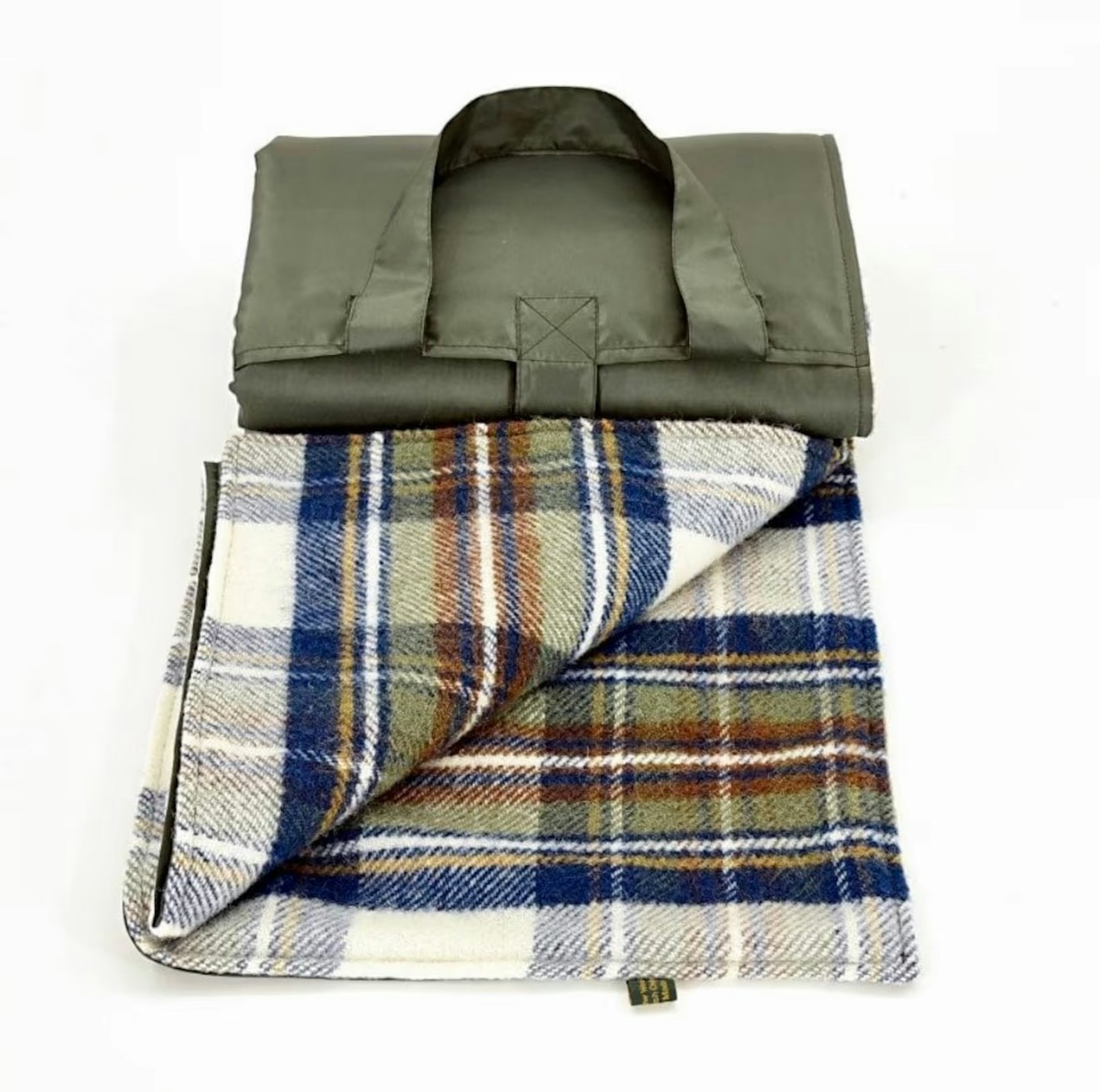 Tartan picnic blanket with cover 
