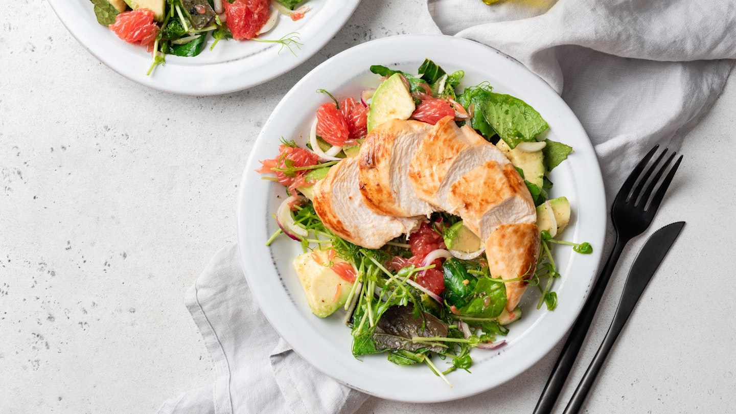 Chicken breast and salad