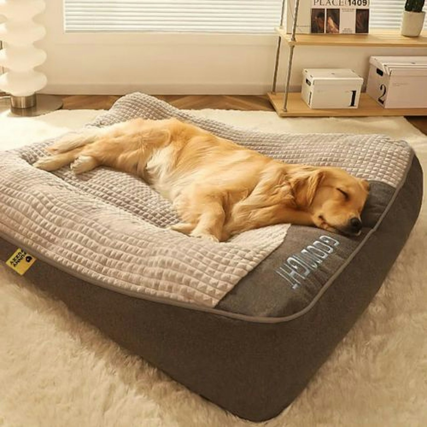 Funny Fuzzy Spine Protection Dog Cushion Bed