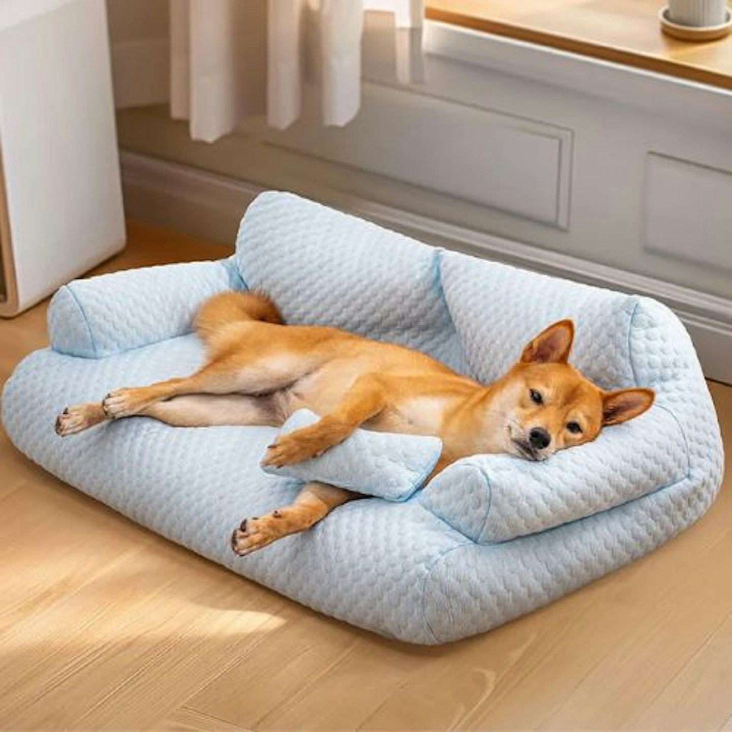 Ice Silk Cooling Pet Bed Breathable Washable Dog Sofa Bed