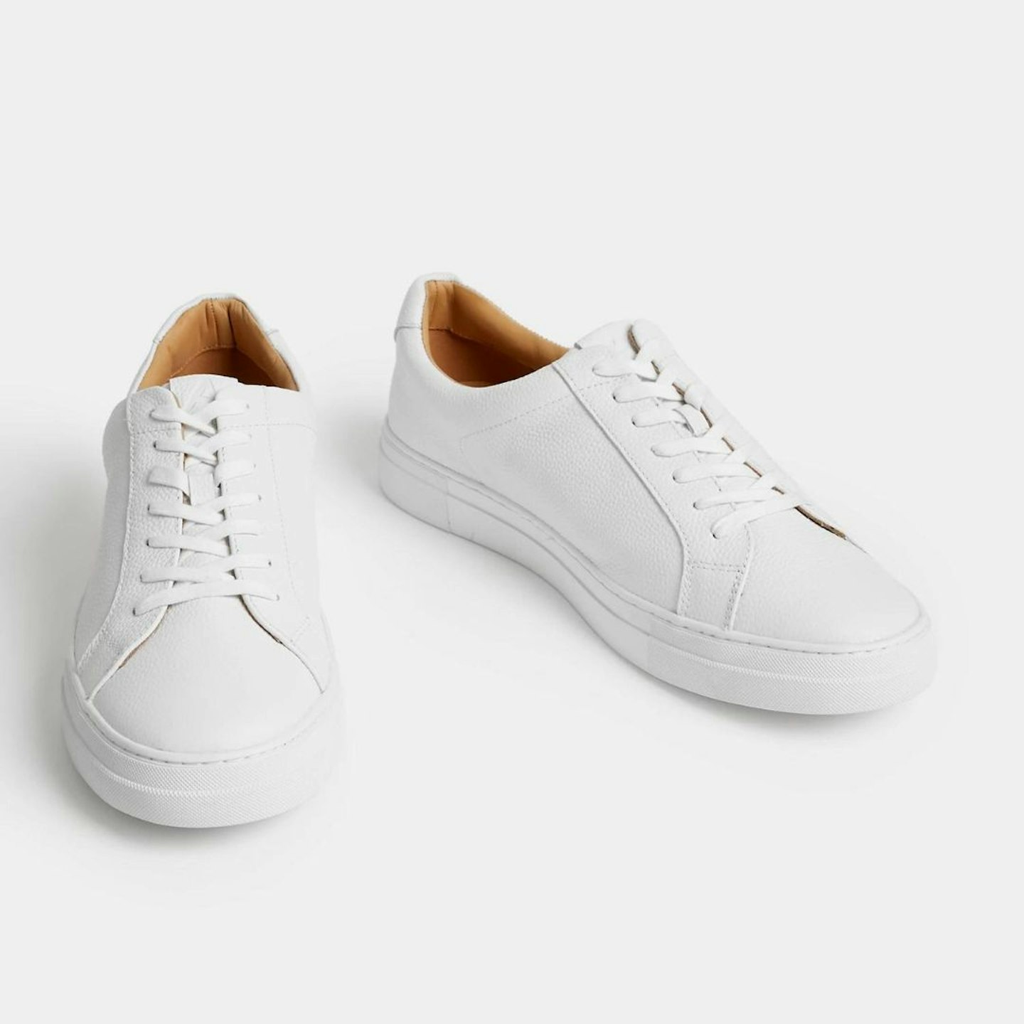 Leather Lace Up Trainers with Freshfeet