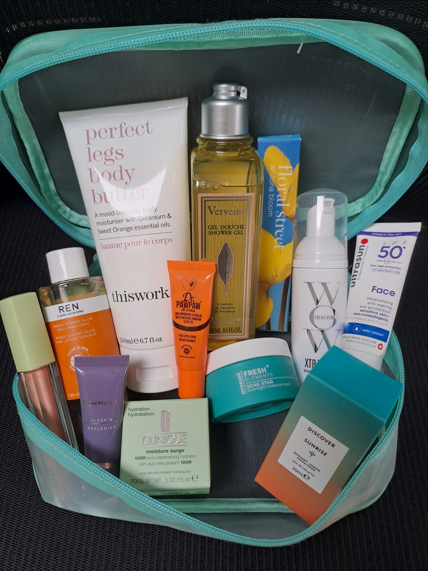 M&S Summer Beauty Bag with products