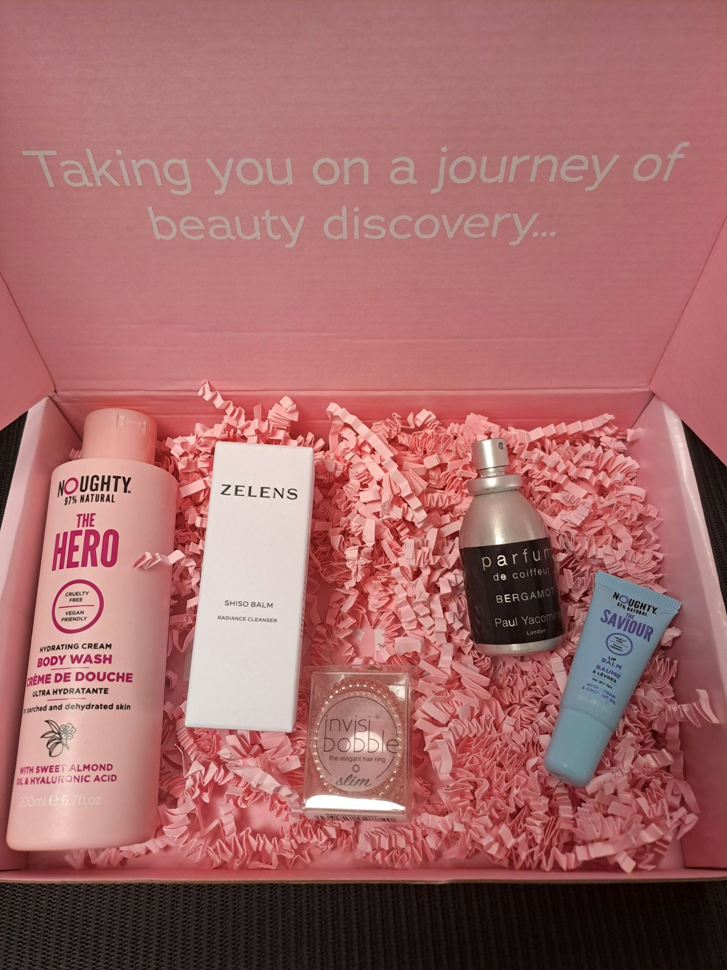 Rocca box with beauty products