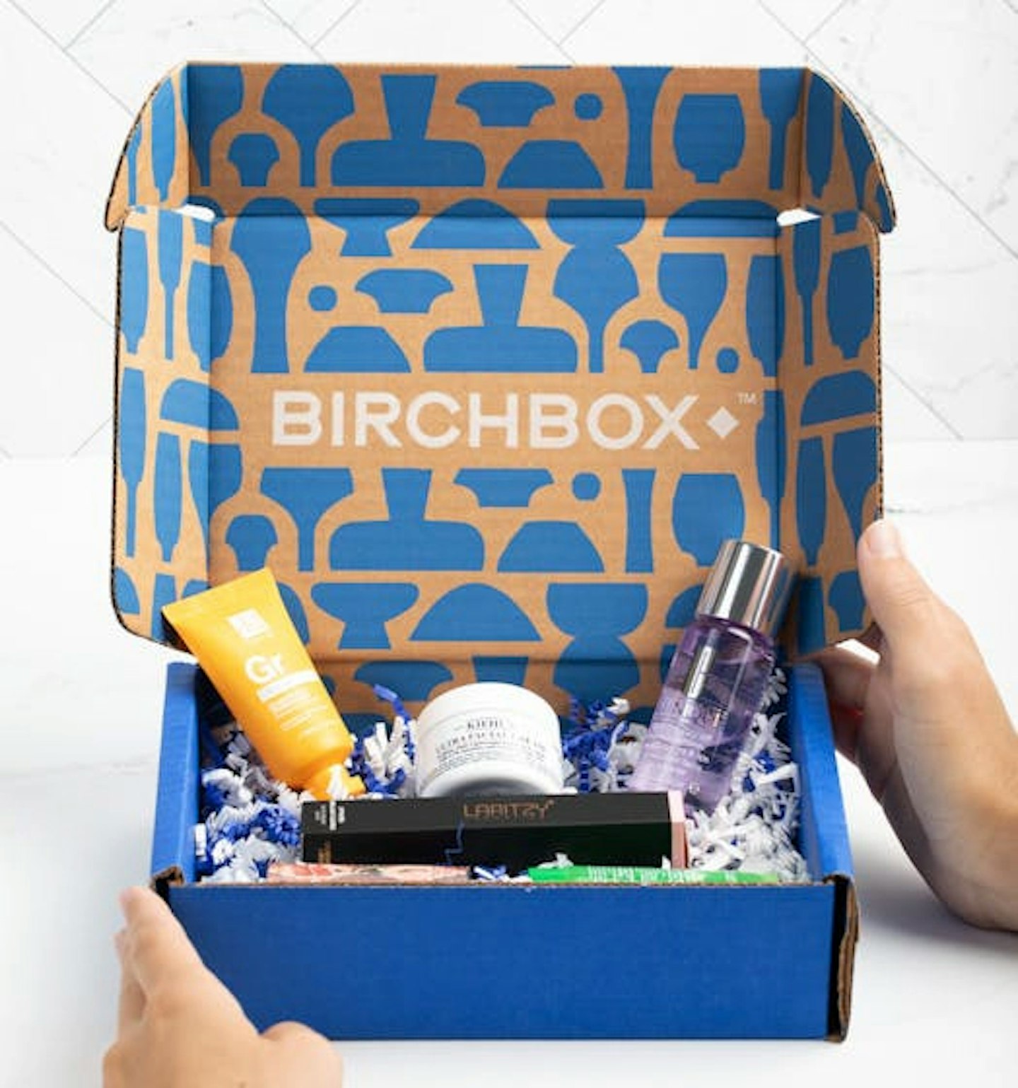 Birchbox with beauty products