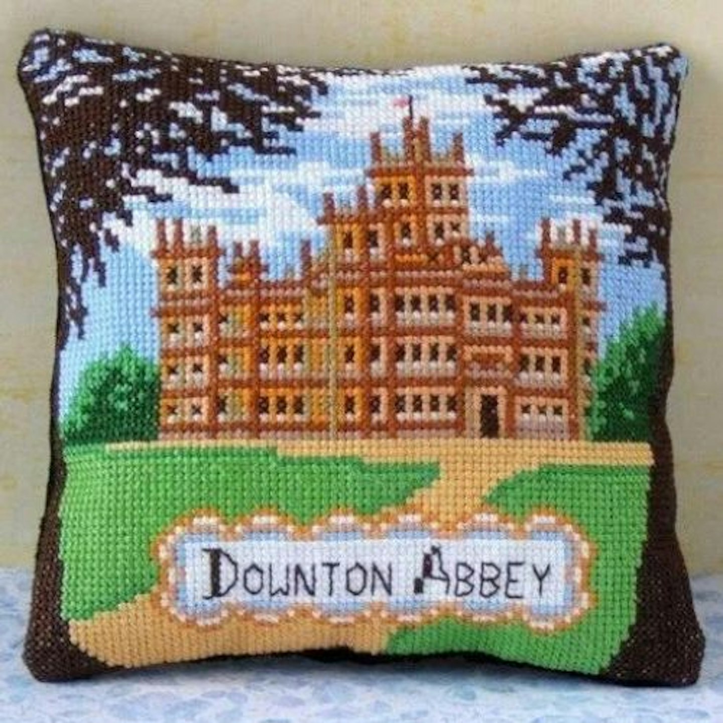 A Visit to Downton Abbey Mini Cushion Cross Stitch Kit