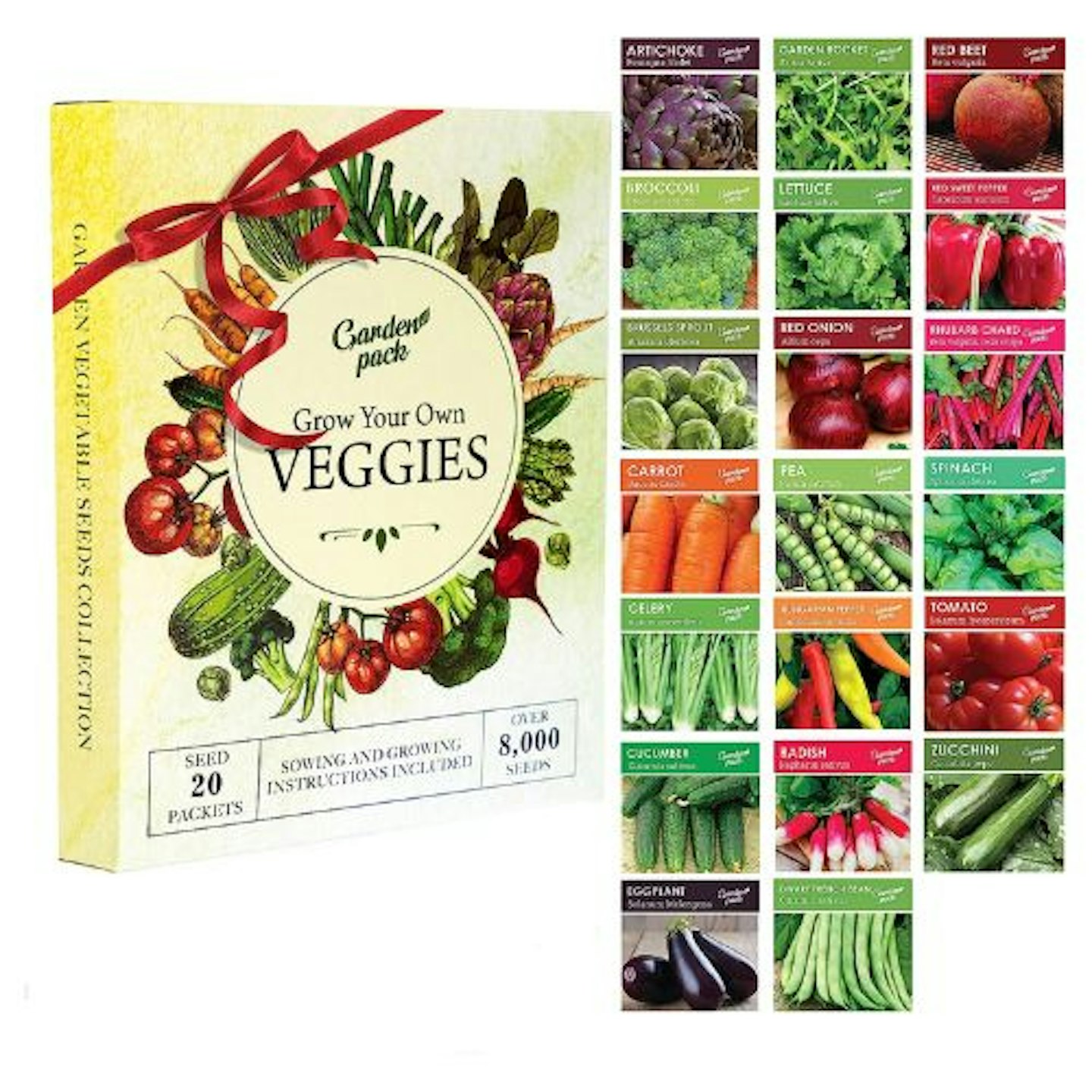  Grow Your Own Vegetable Seeds - 20 Packet