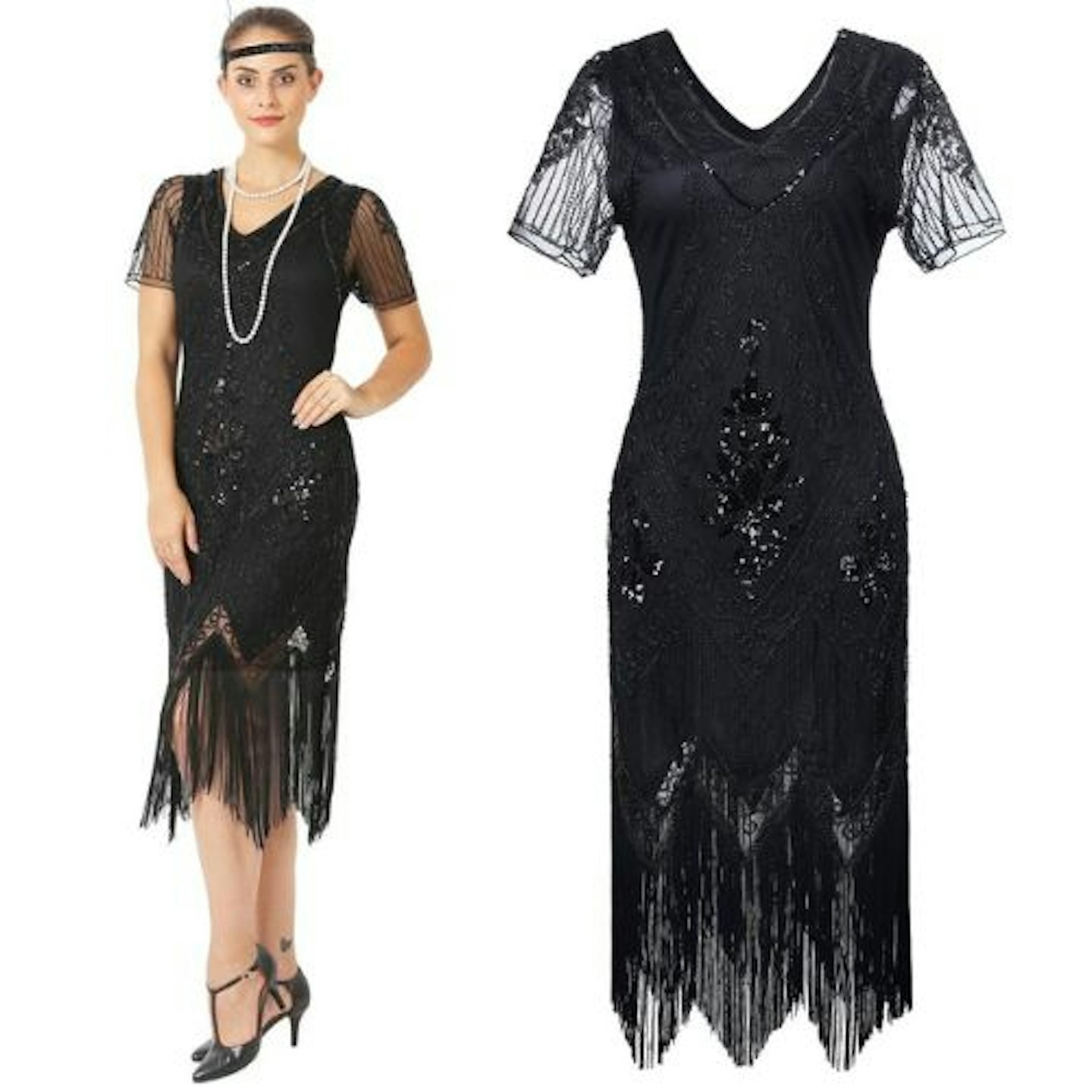 JaosWish Gatsby 1920s Flapper Dress