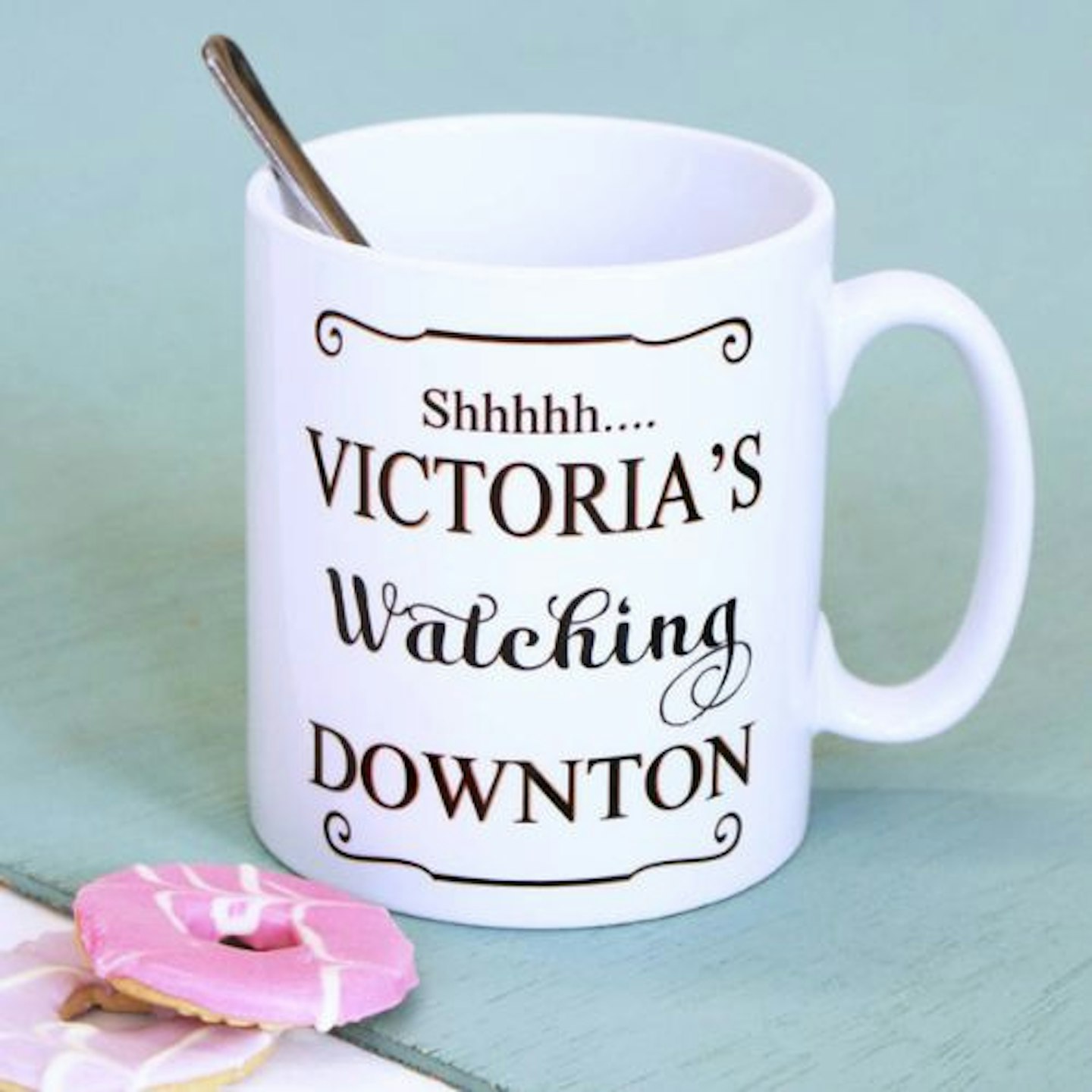 Personalised 'Shhh.. I'm Watching Downton…' Mug