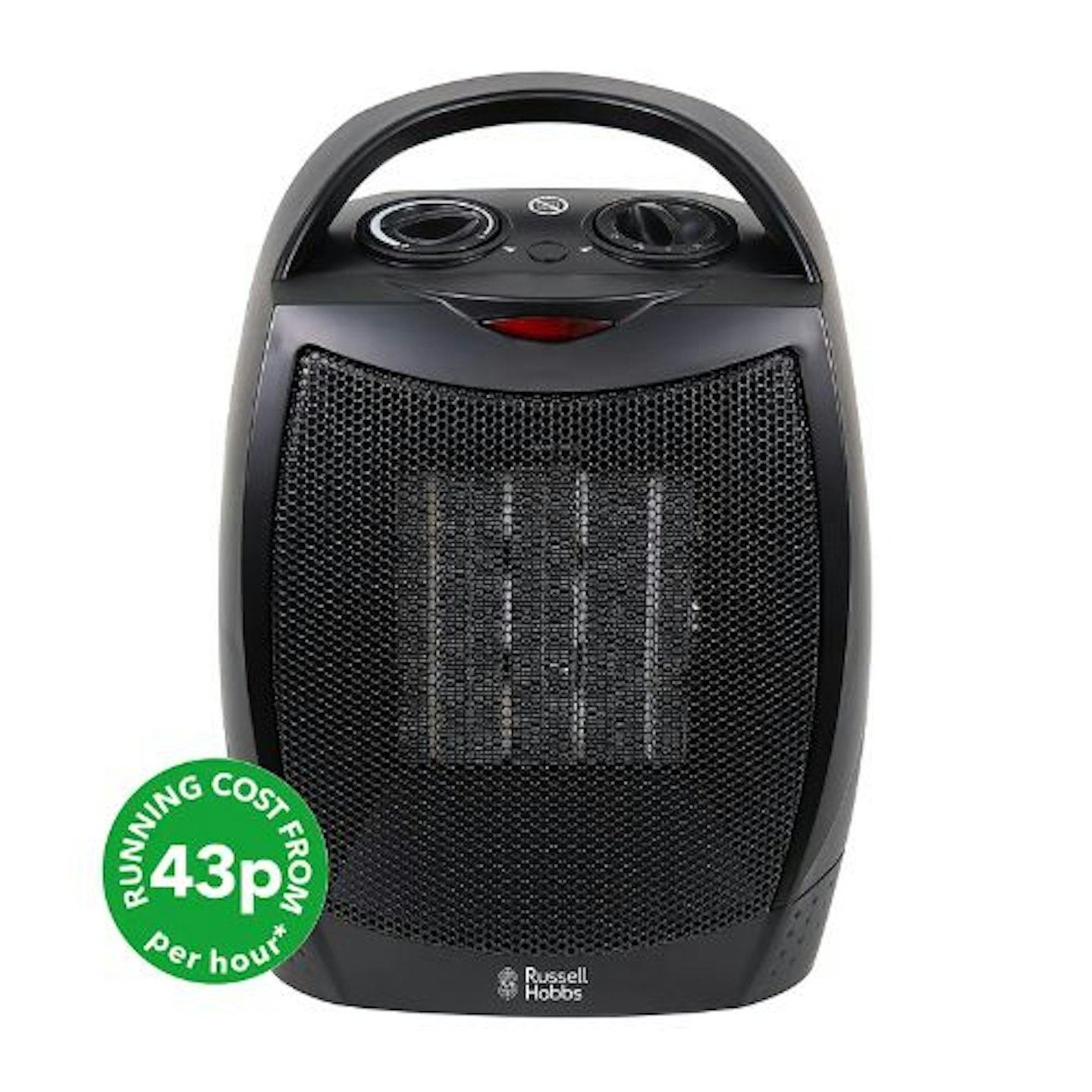 Russell Hobbs 1500W Portable Ceramic Heater, Black