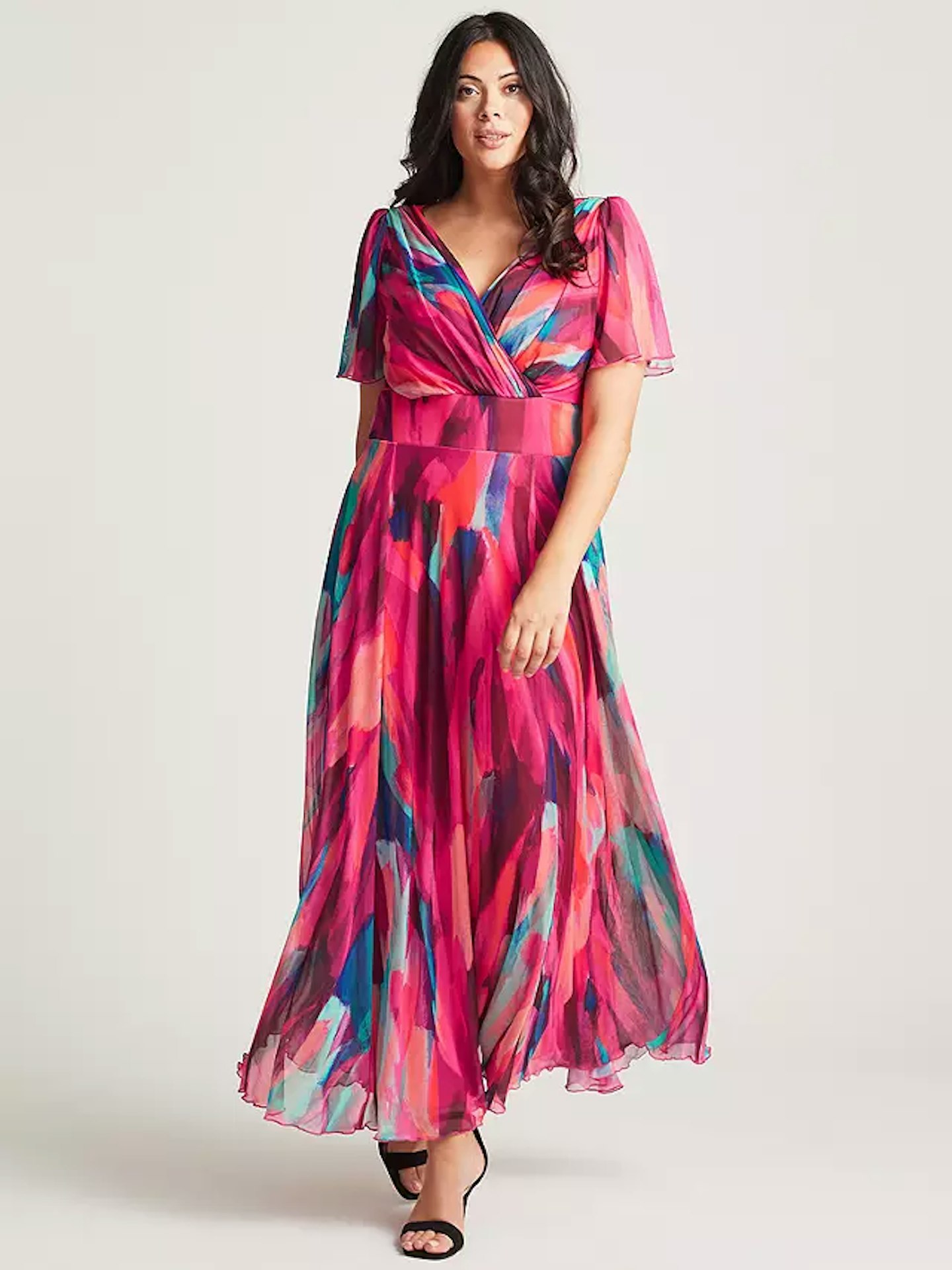 Scarlett & Jo Curve Isabelle Abstract Print Maxi Dress