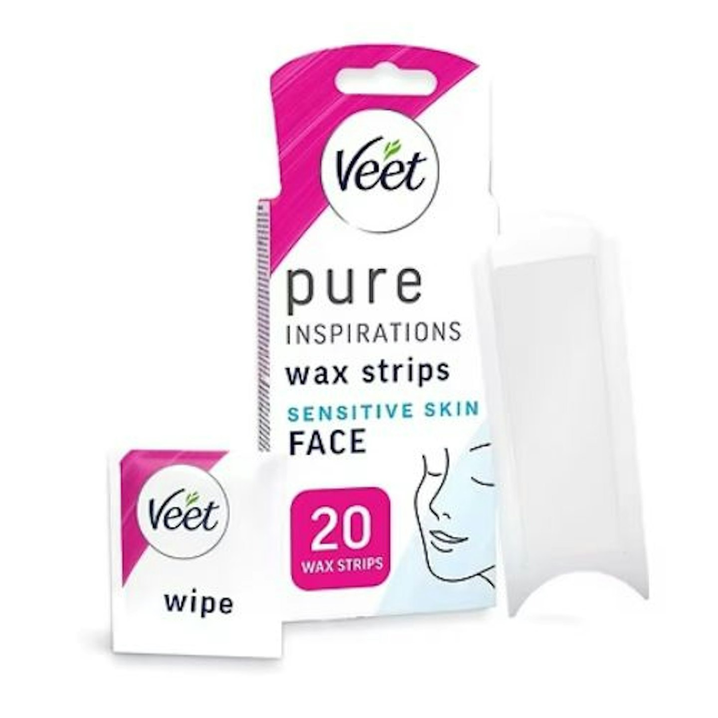 Veet Pure Inspirations Wax Strips For Face & Sensitive Skin - 20s