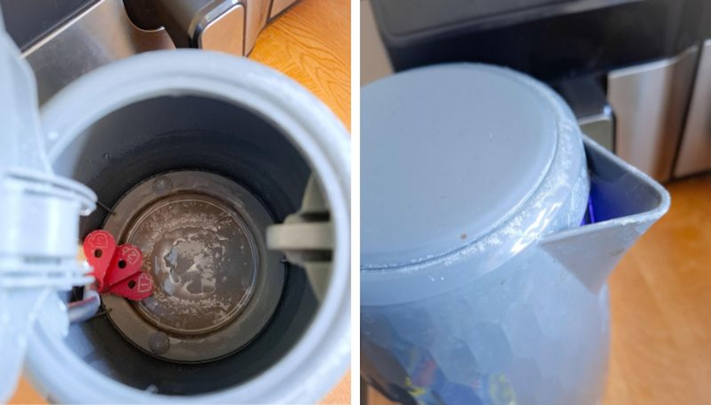 Limescale buildup in a kettle
