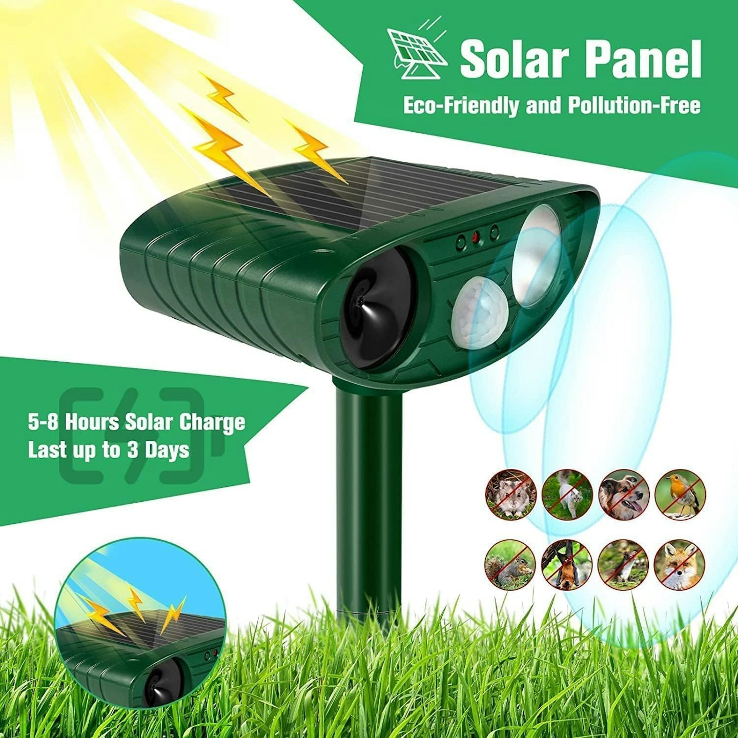 Solar panel fox repellent