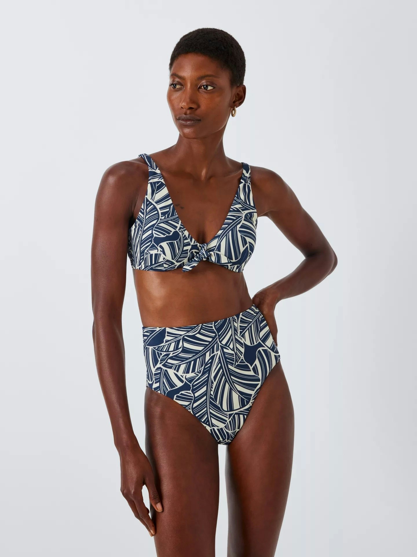 John Lewis Navy Bali Palm Knot Bikini Top