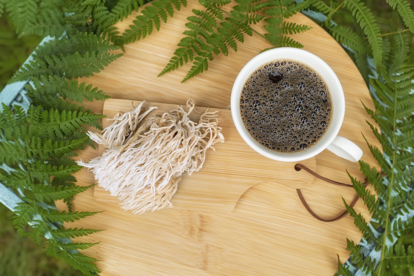 Lion's mane supplement powder and drink