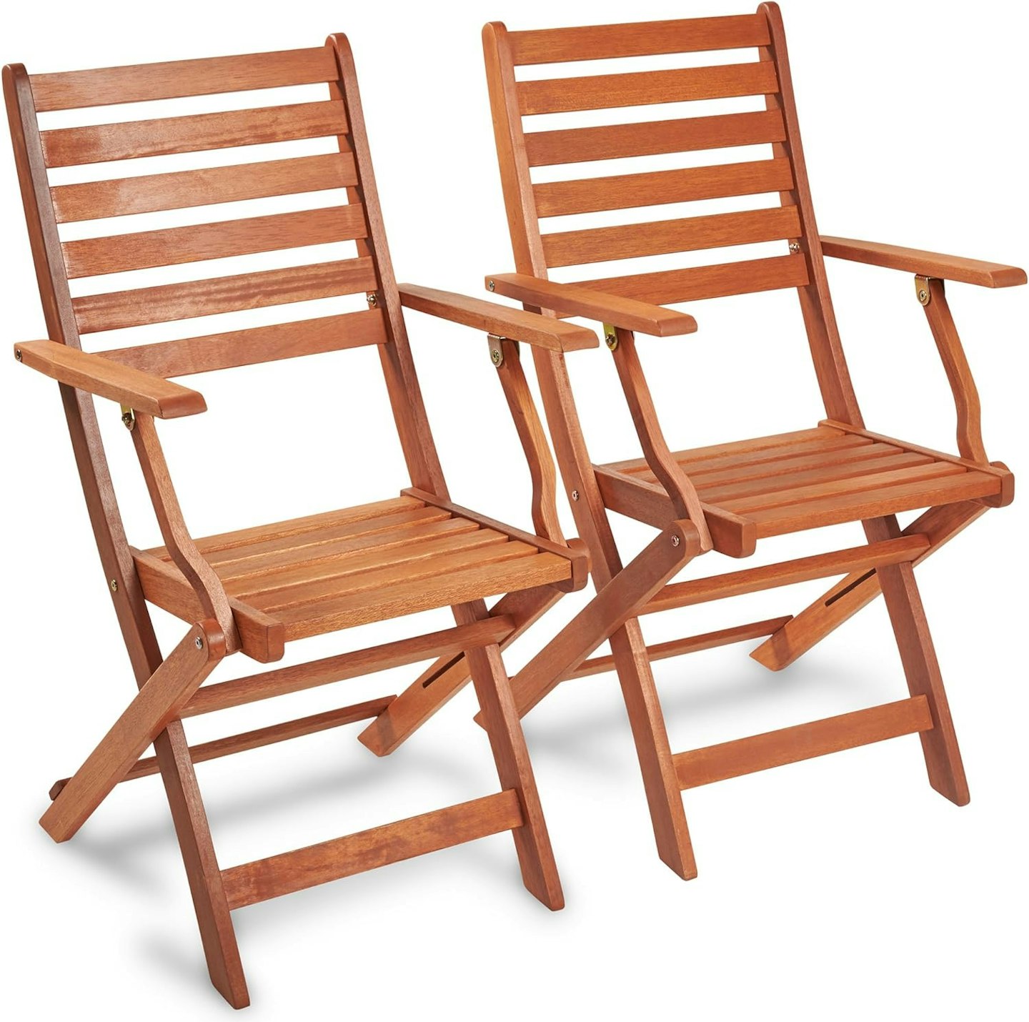 VonHaus Folding Garden Chairs – Set of 2