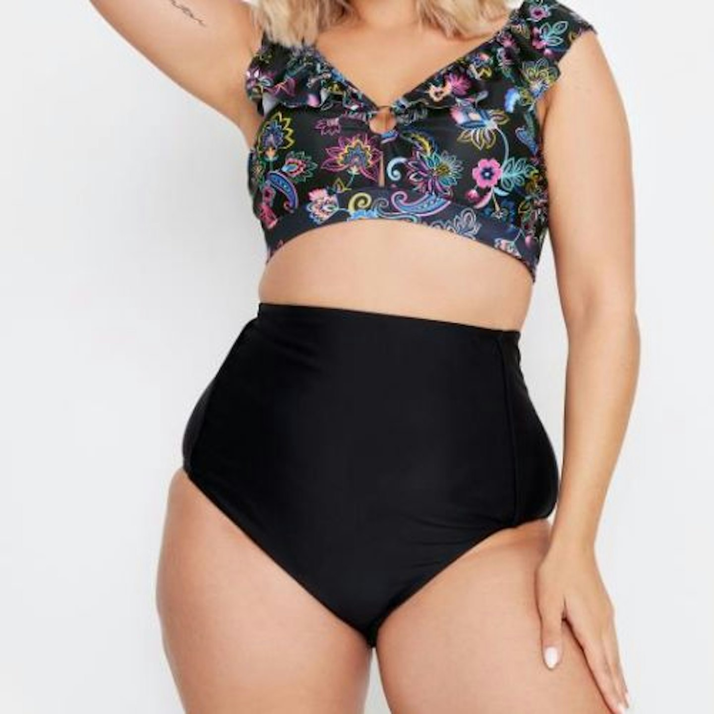 YOURS Black Super High Waisted Tummy Control Bikini Briefs