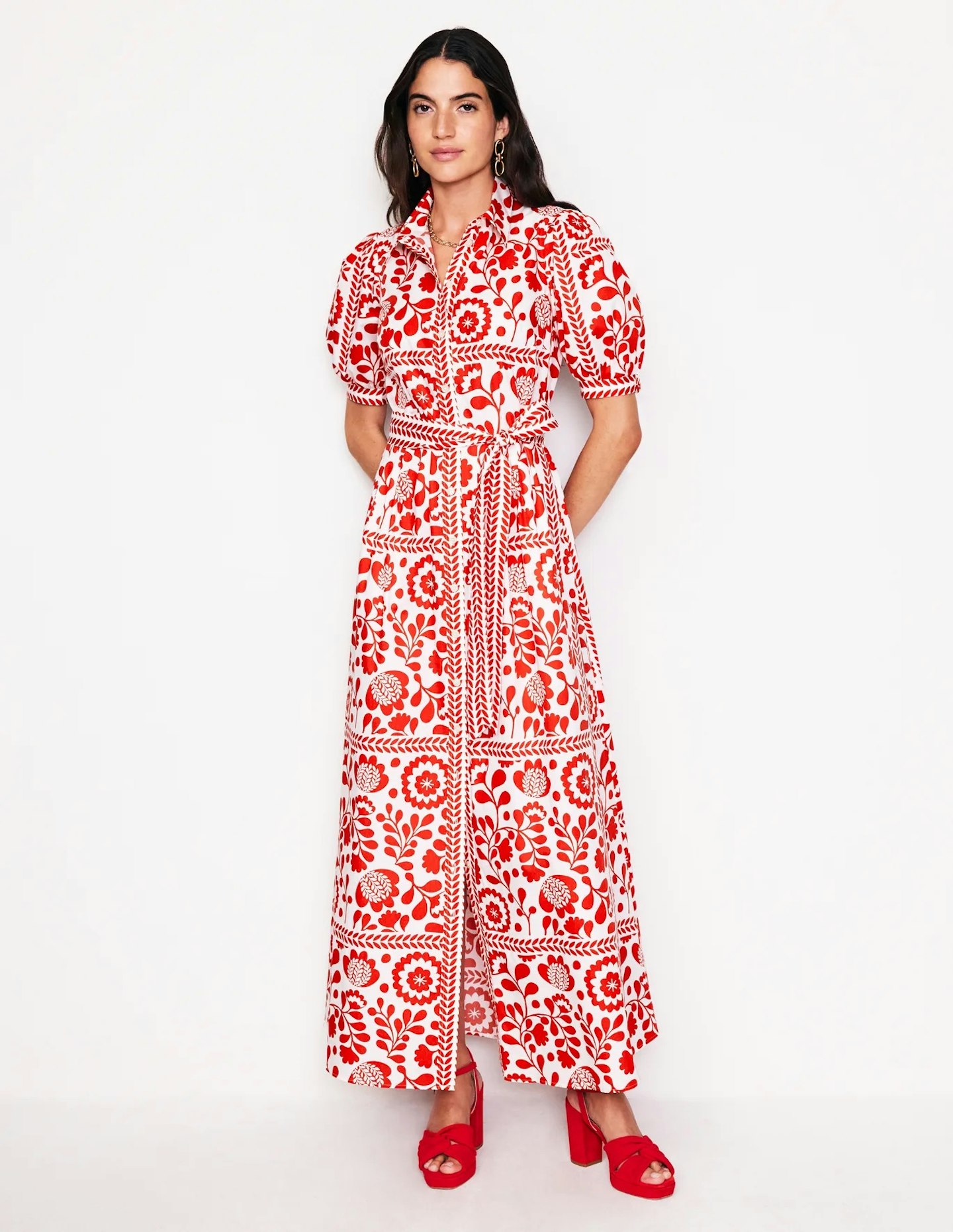 Boden Red Alexa Maxi Skirt Dress