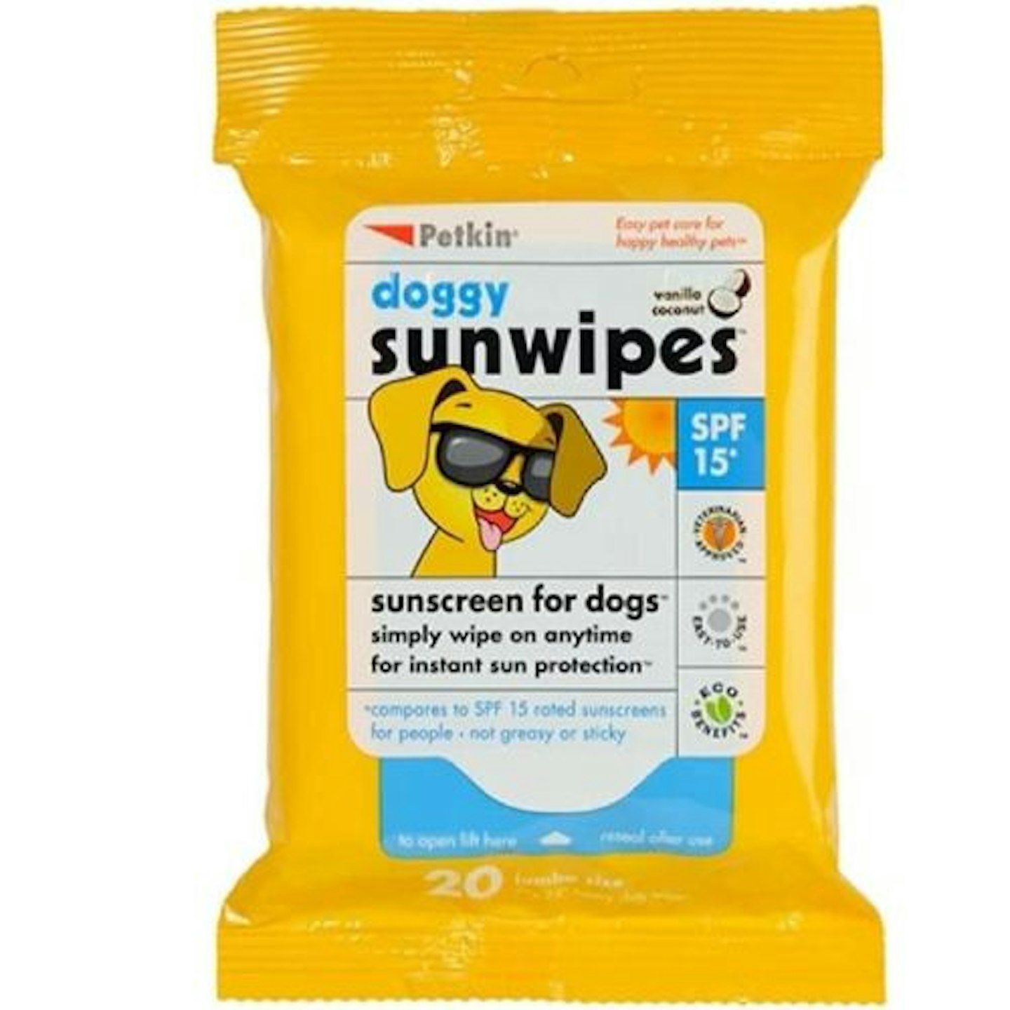 Petkin SPF15 Sunscreen Wipes for dogs