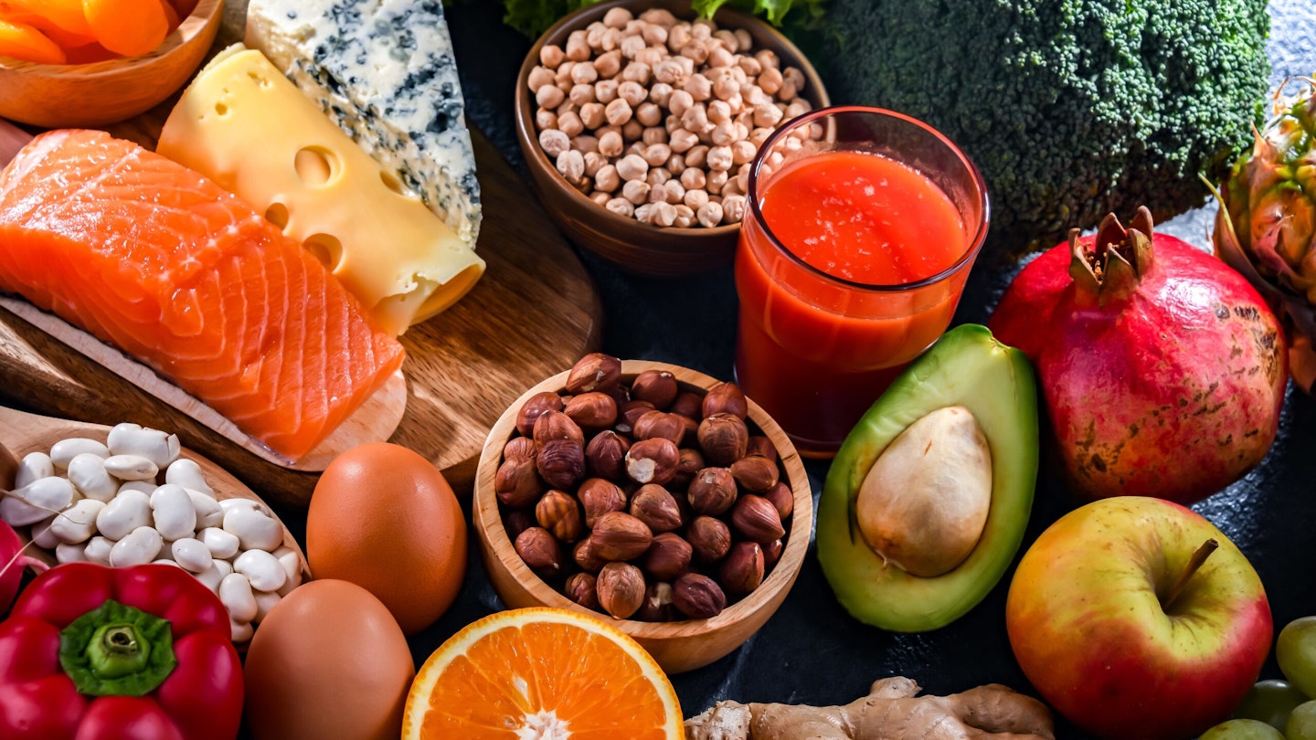 Mediterranean foods such as vegetables, fish, eggs, nuts and fruit