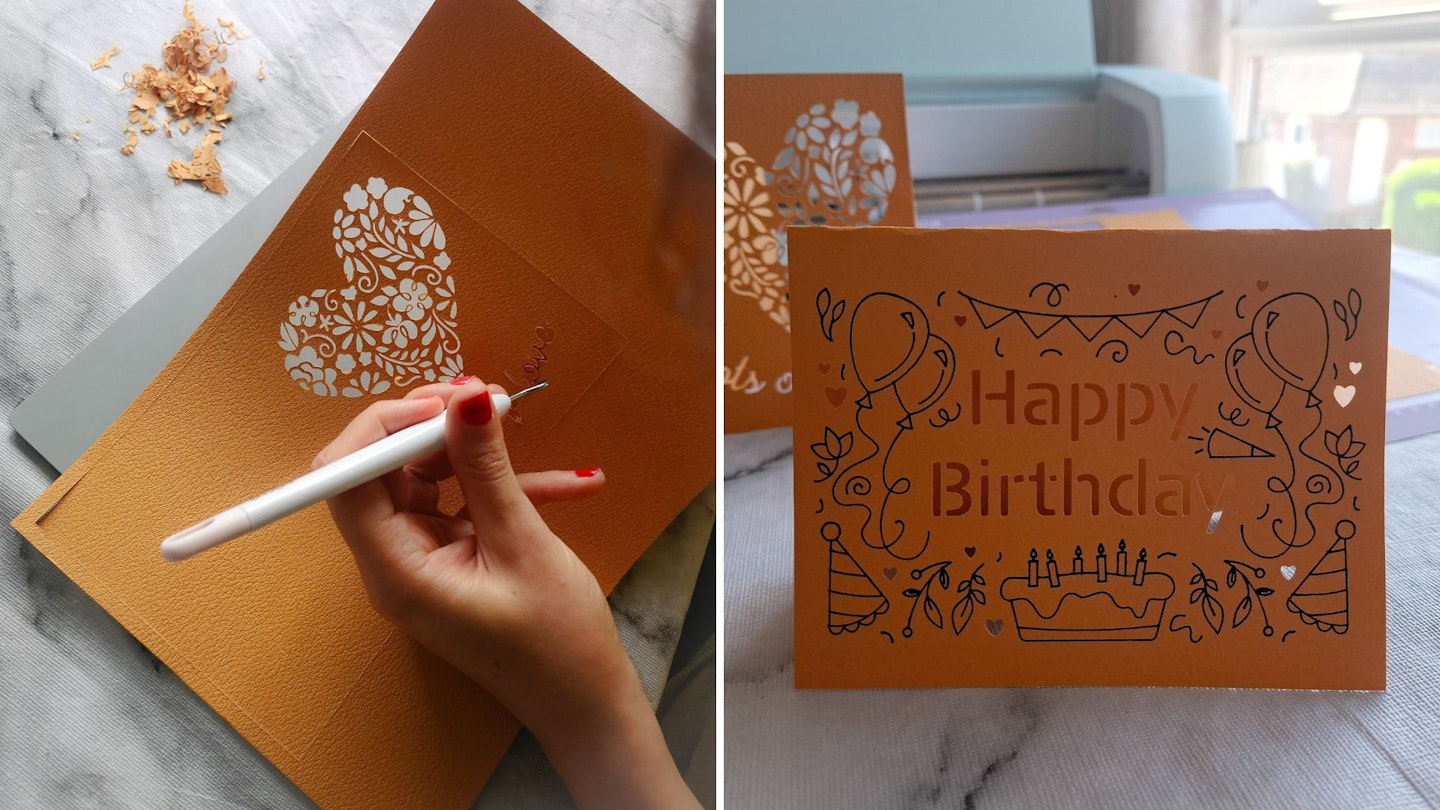 Birthday cards made using Cricut Access