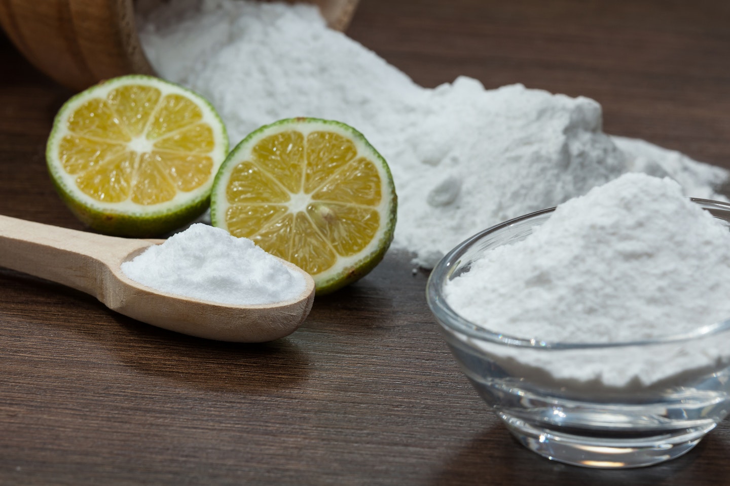 Lemon, baking soda and salt to remove stains