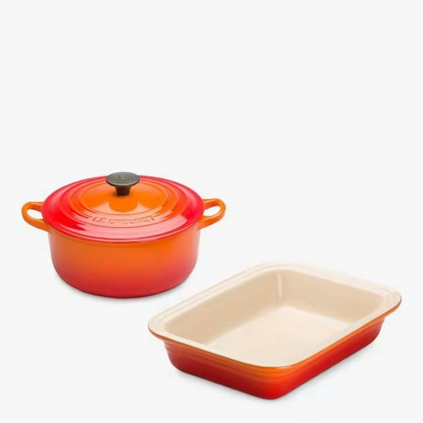 Le Creuset casserole and dish set 