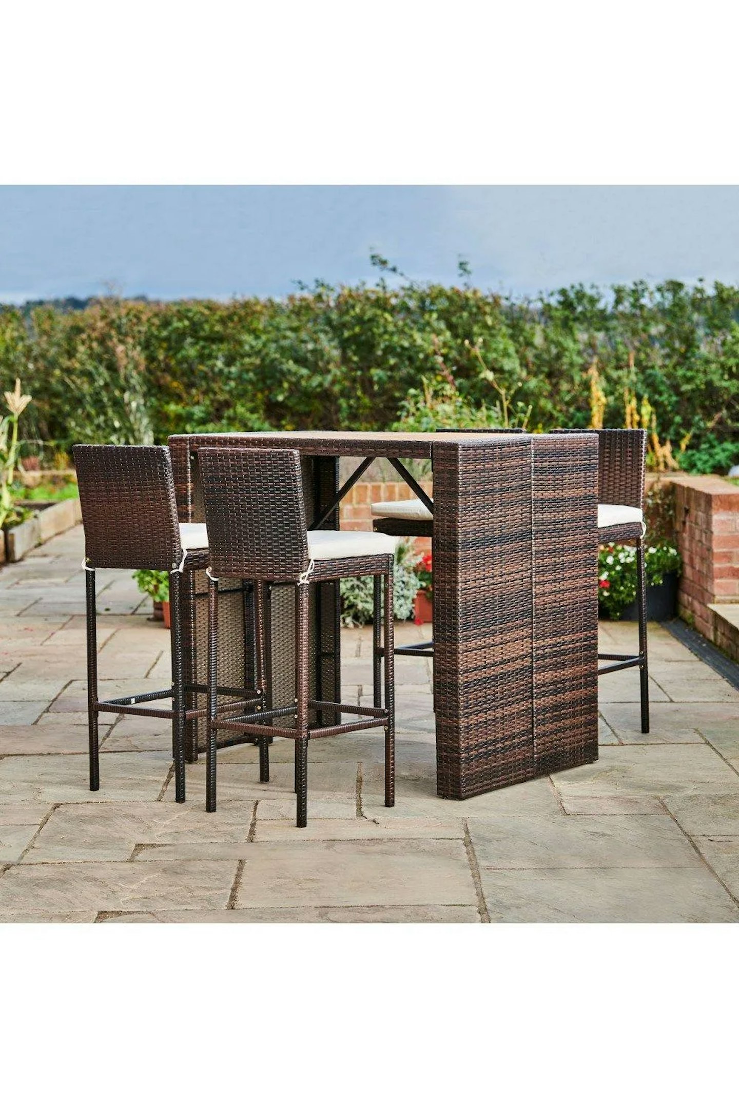 5 Piece Rattan Outdoor Garden Furniture