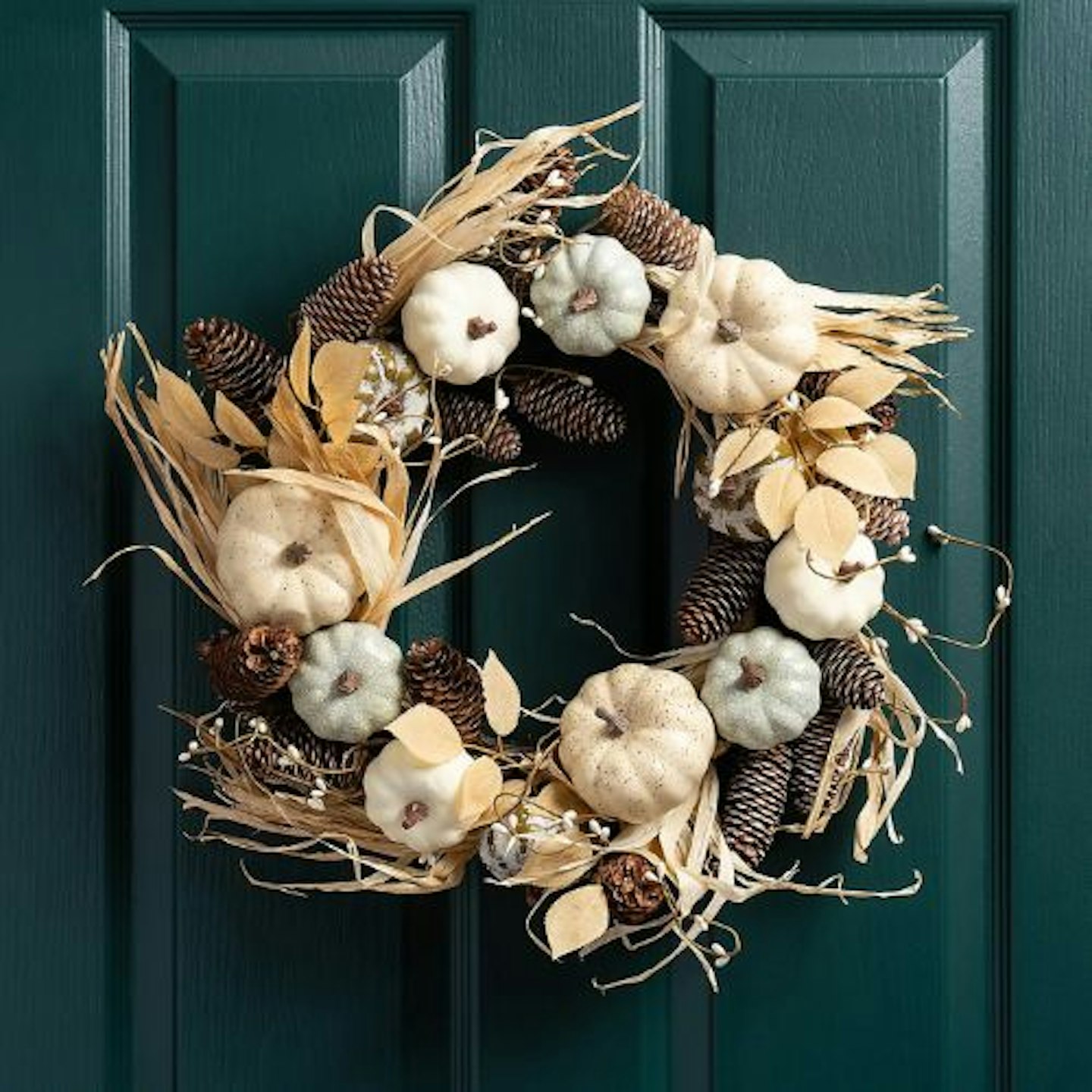 Artificial Neutral Pumpkin Wreath