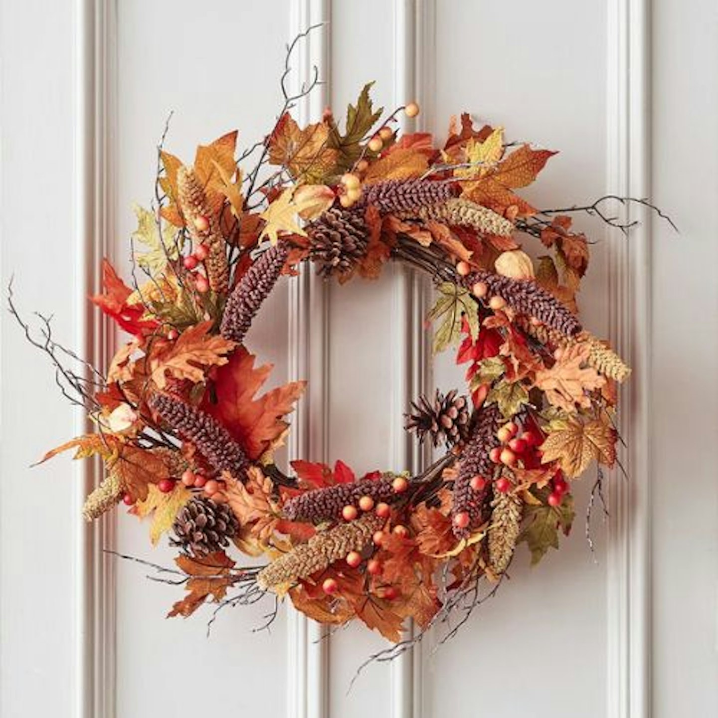 Berry & Pinecone Autumn Wreath