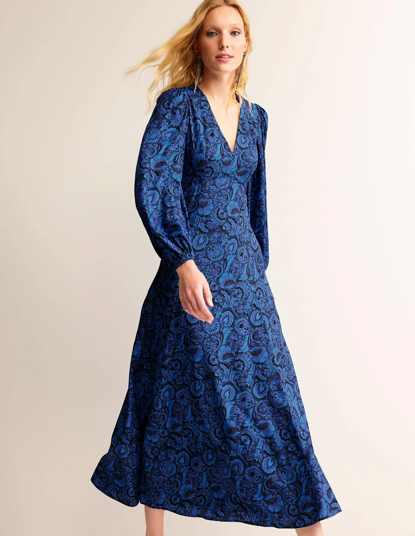 Blouson Sleeve Maxi Tea Dress