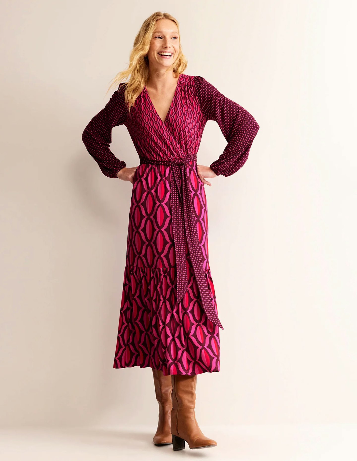 Boden Jersey Maxi Wrap Dress