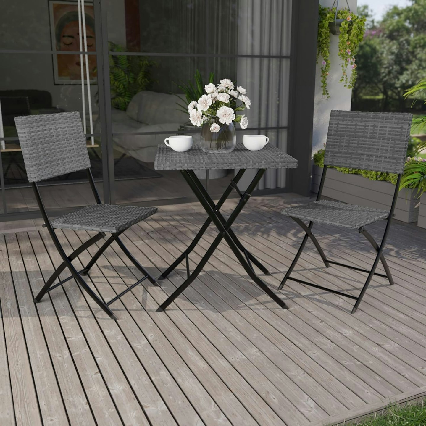 Garden Vida Capri 2 Seater Rattan Bistro Set