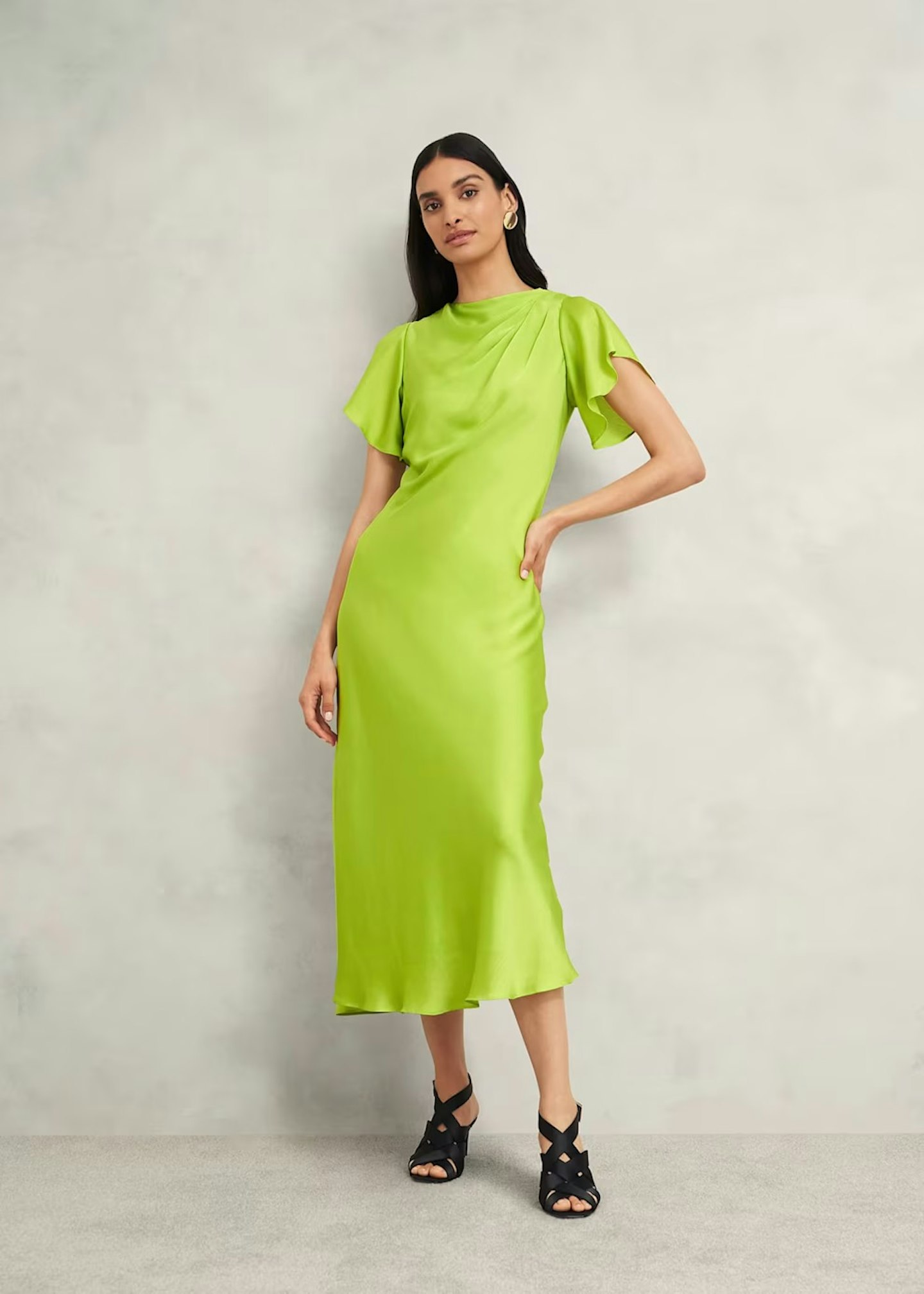 Hobbs Lime Green Tremeer Dress