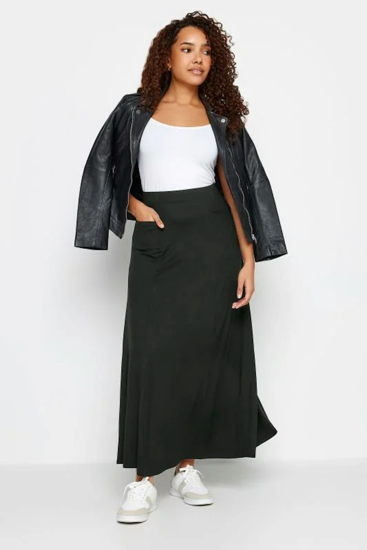 M&Co Black Pocket Maxi Skirt