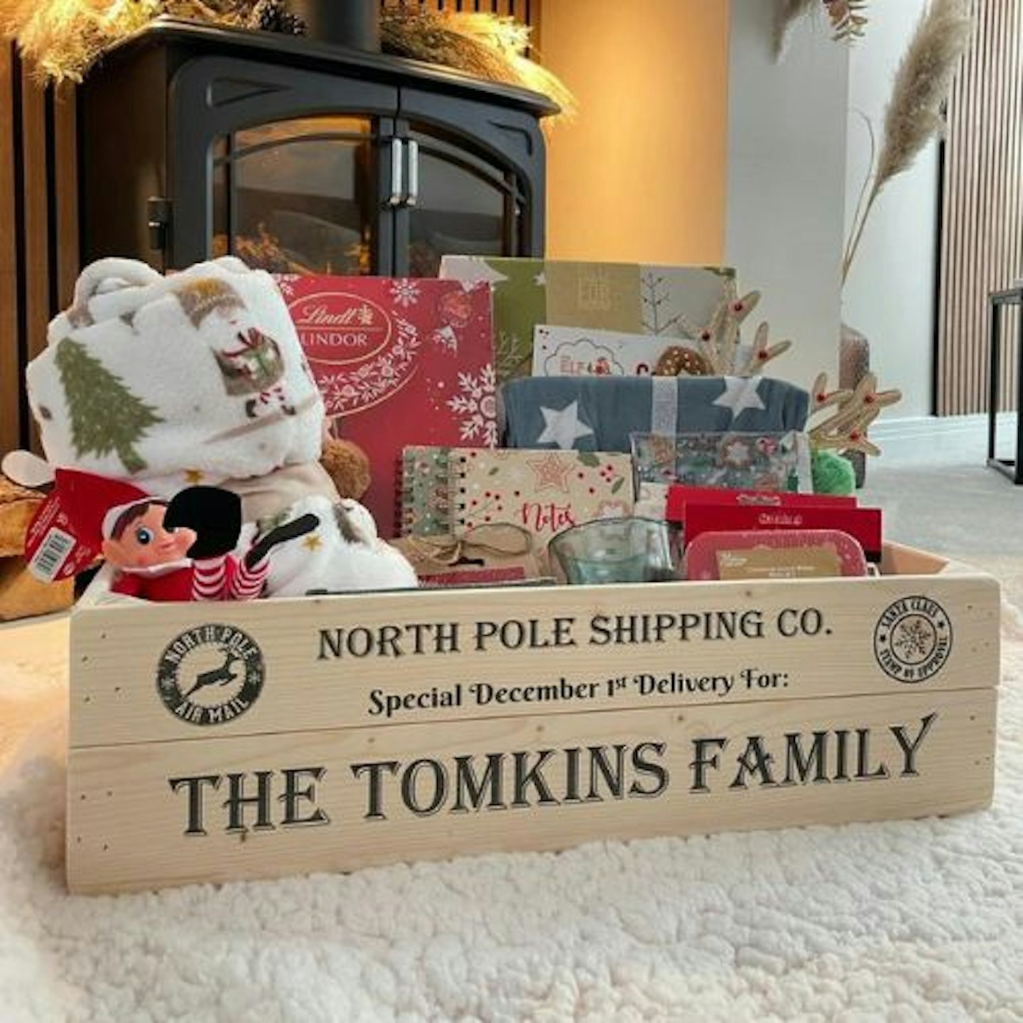 Personalised December 1st Box Large Family Christmas Crate