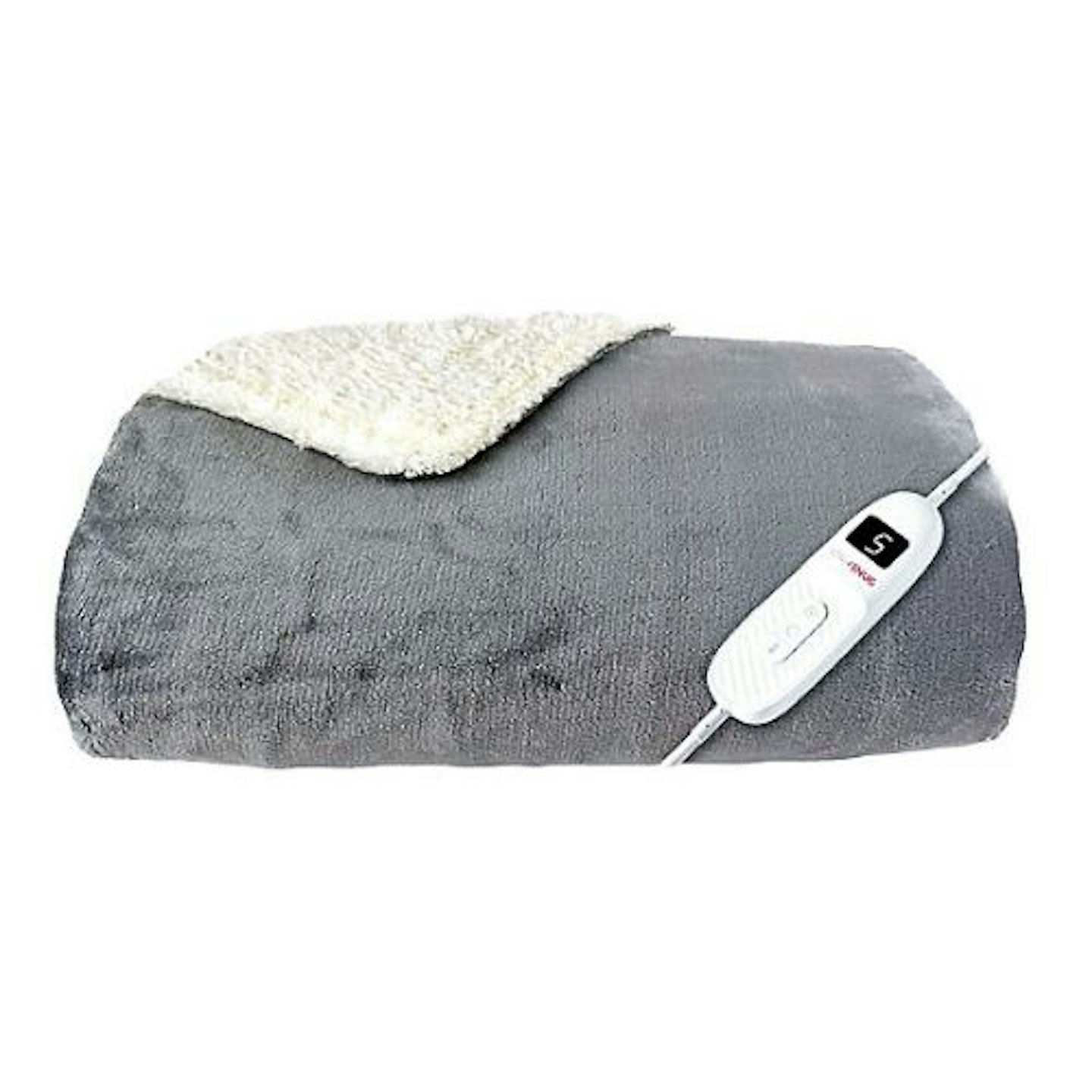 StaySnug Sherpa Electric Heated Throw Grey