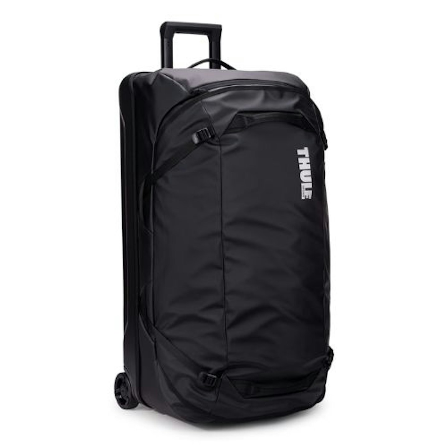 check in wheeled duffel suitcase black