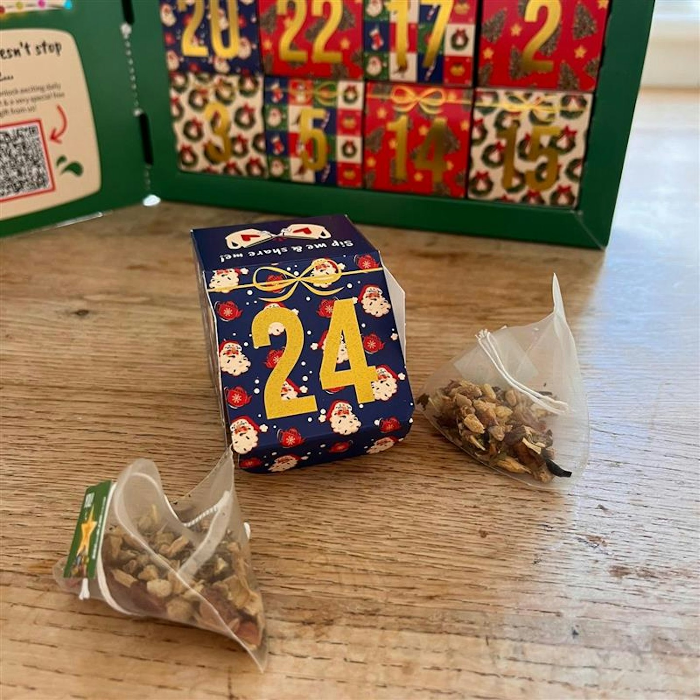 Bird and Blend Tea Advent Calendar plus box numbered 24 plus two tea bags