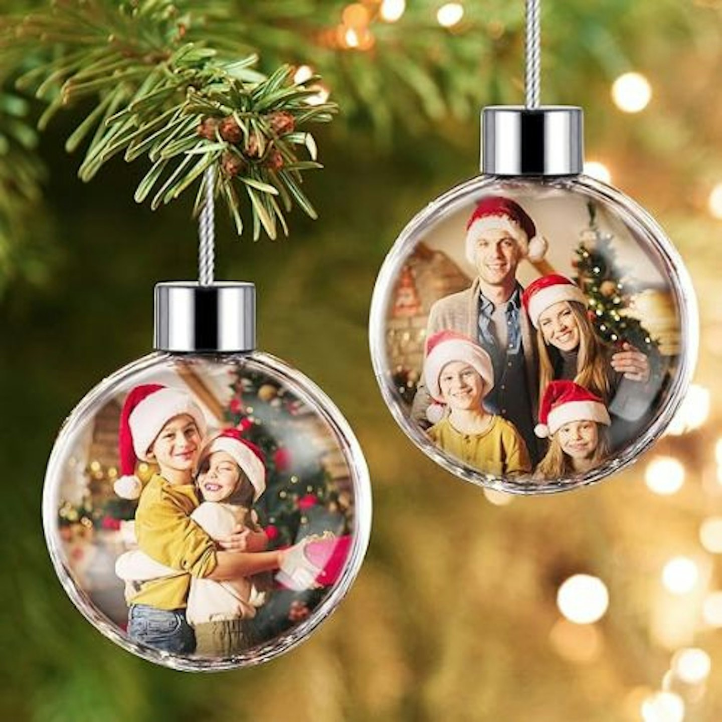 Bemaystar Personalised Photo Ball Christmas Baubles