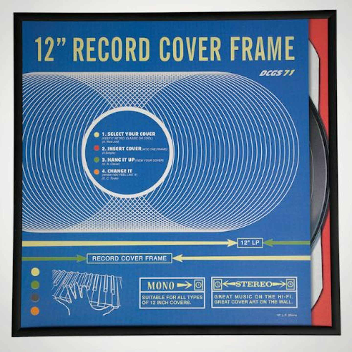 Black Record Album Frame