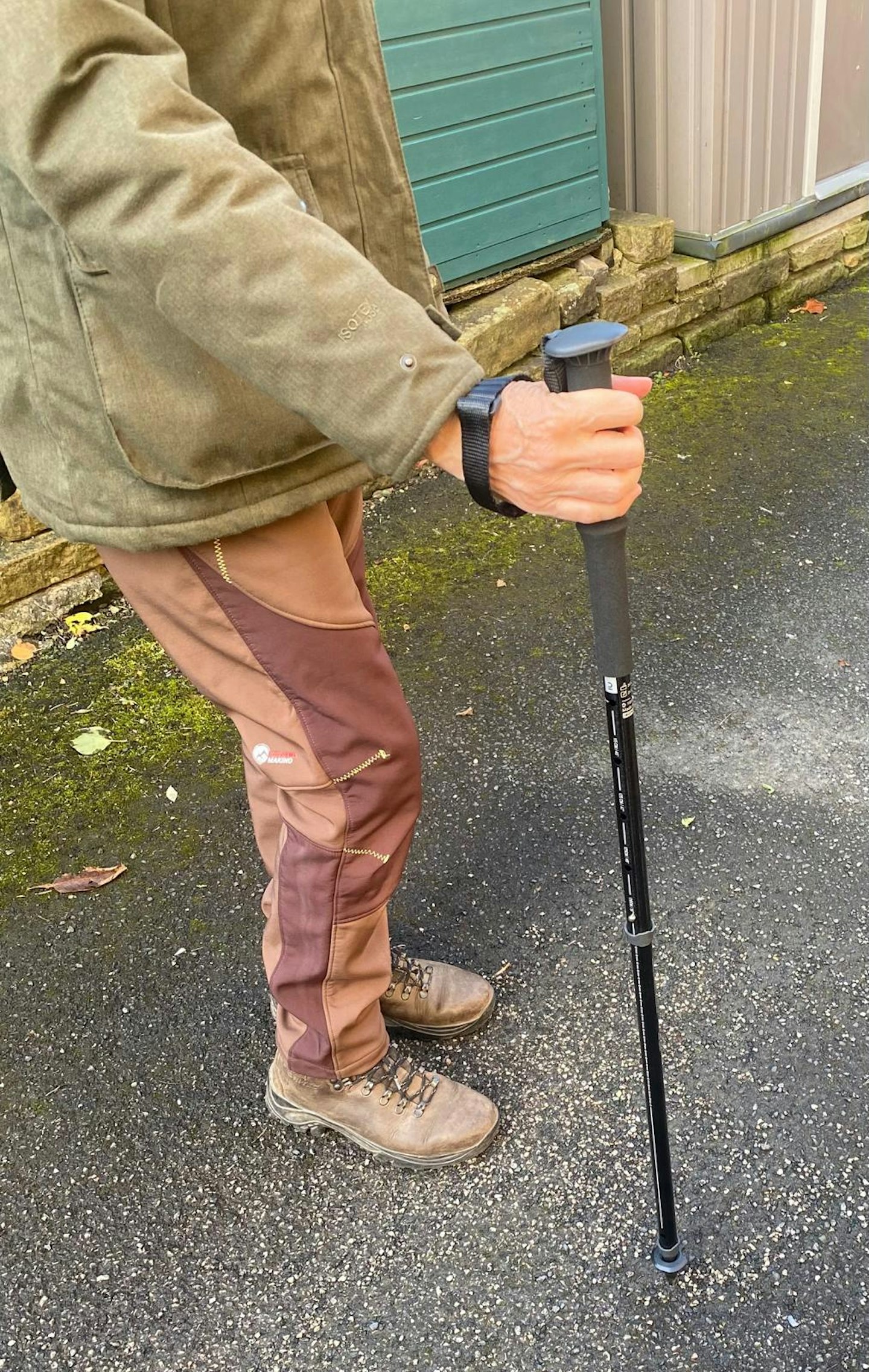 Decathlon 1 Easy Adjust Hiking Pole in use